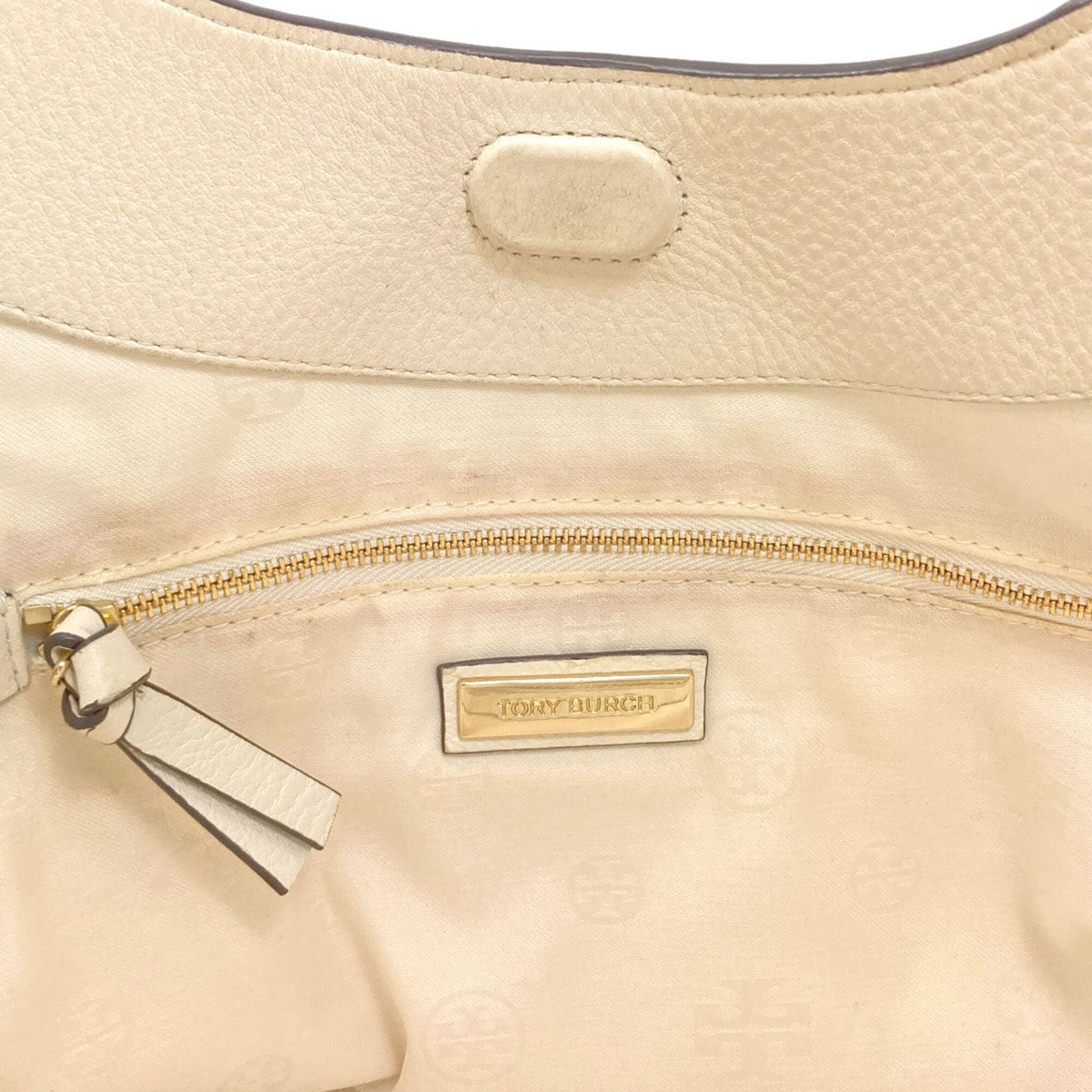Tory Burch White Leather Tote Bag (Pre-Owned)