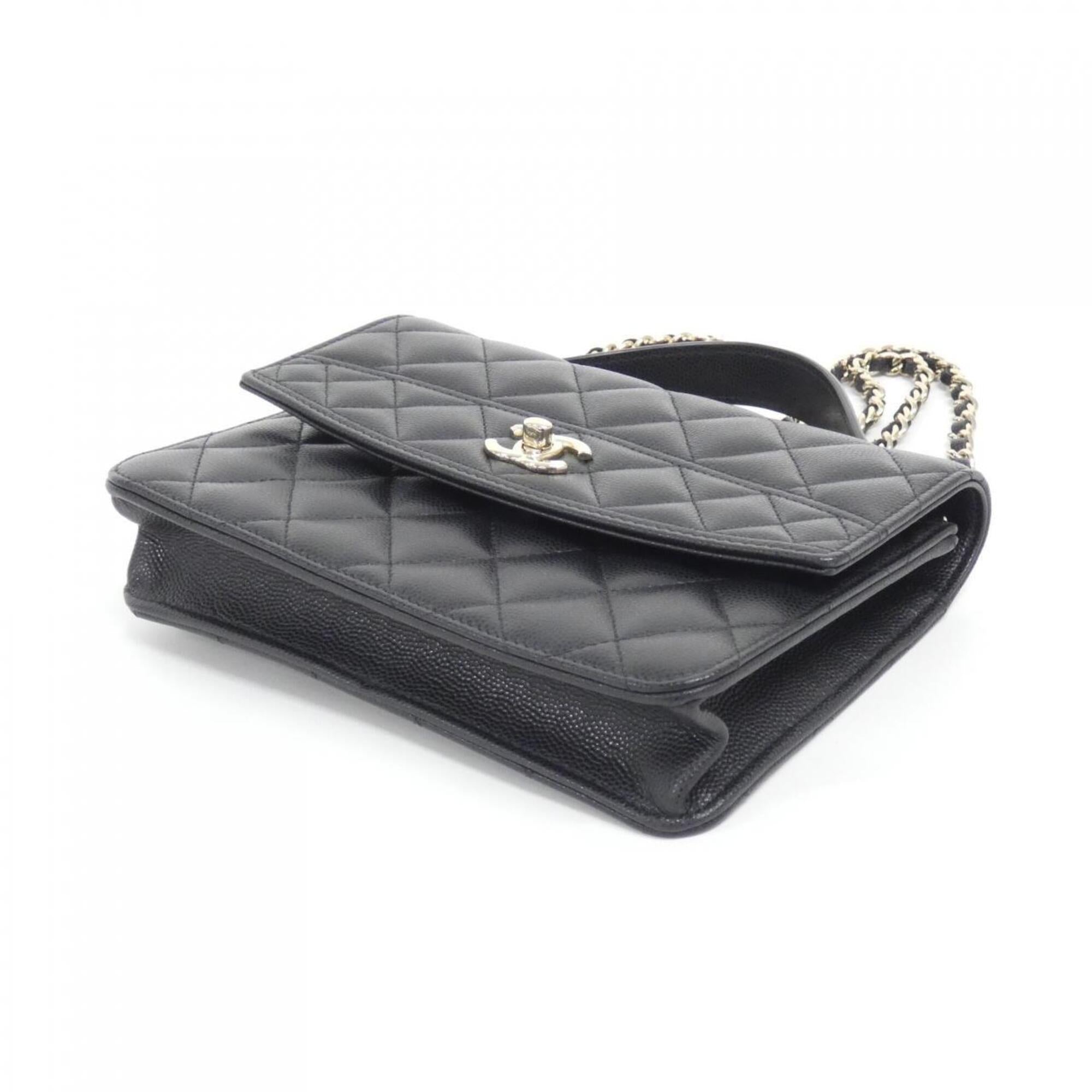 Chanel Black Grained Calfskin Backpack (Pre-Owned)