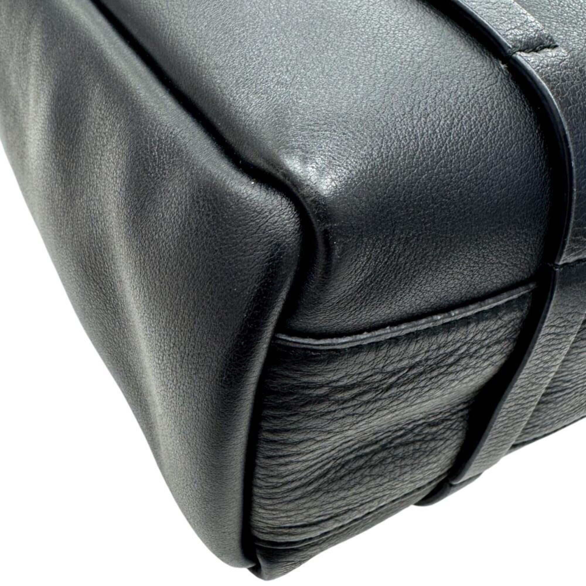 Balenciaga Black Leather Pouch Tote Bag (Pre-Owned)
