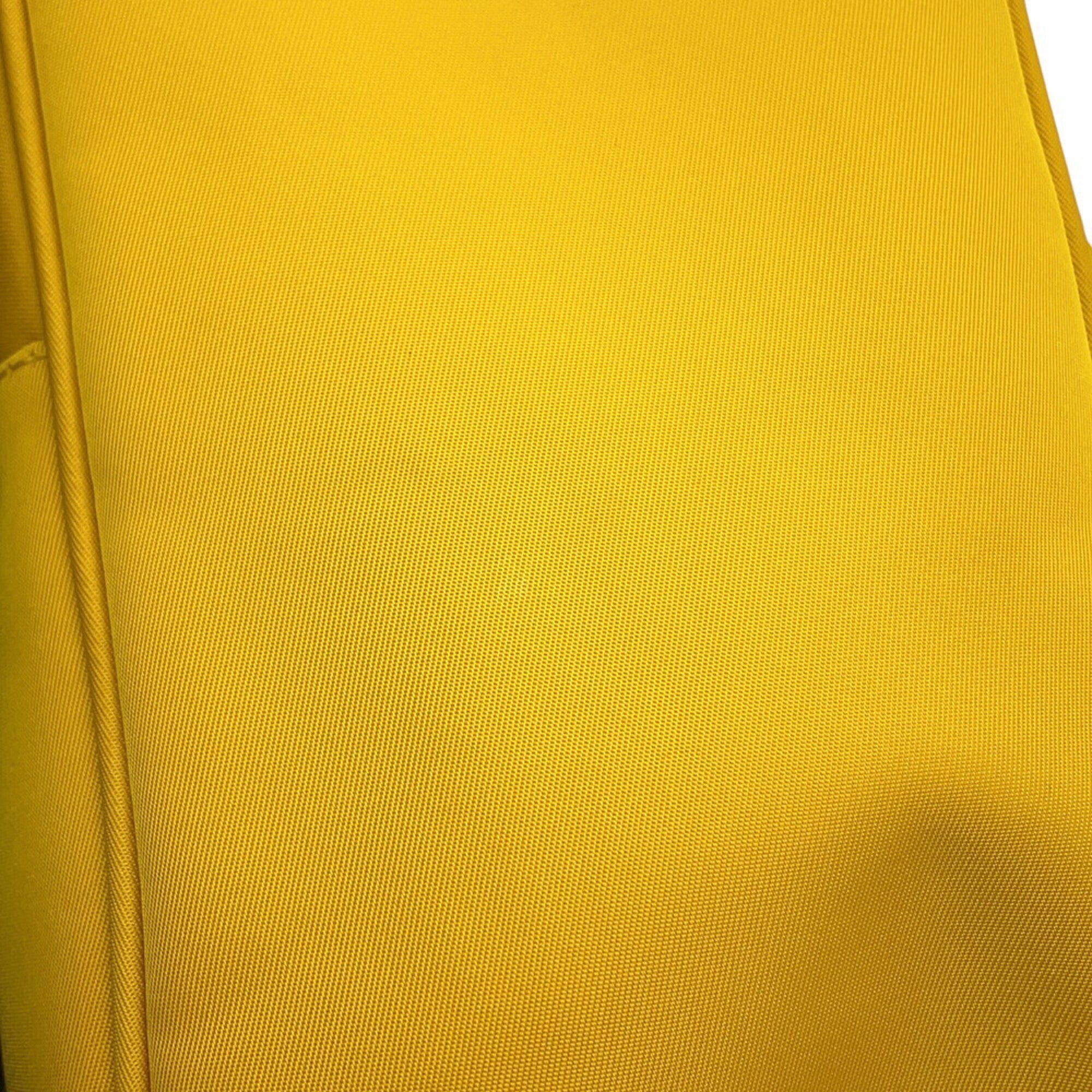 Fendi Yellow Nylon Leather Pouch Shoulder Bag (Pre-Owned)