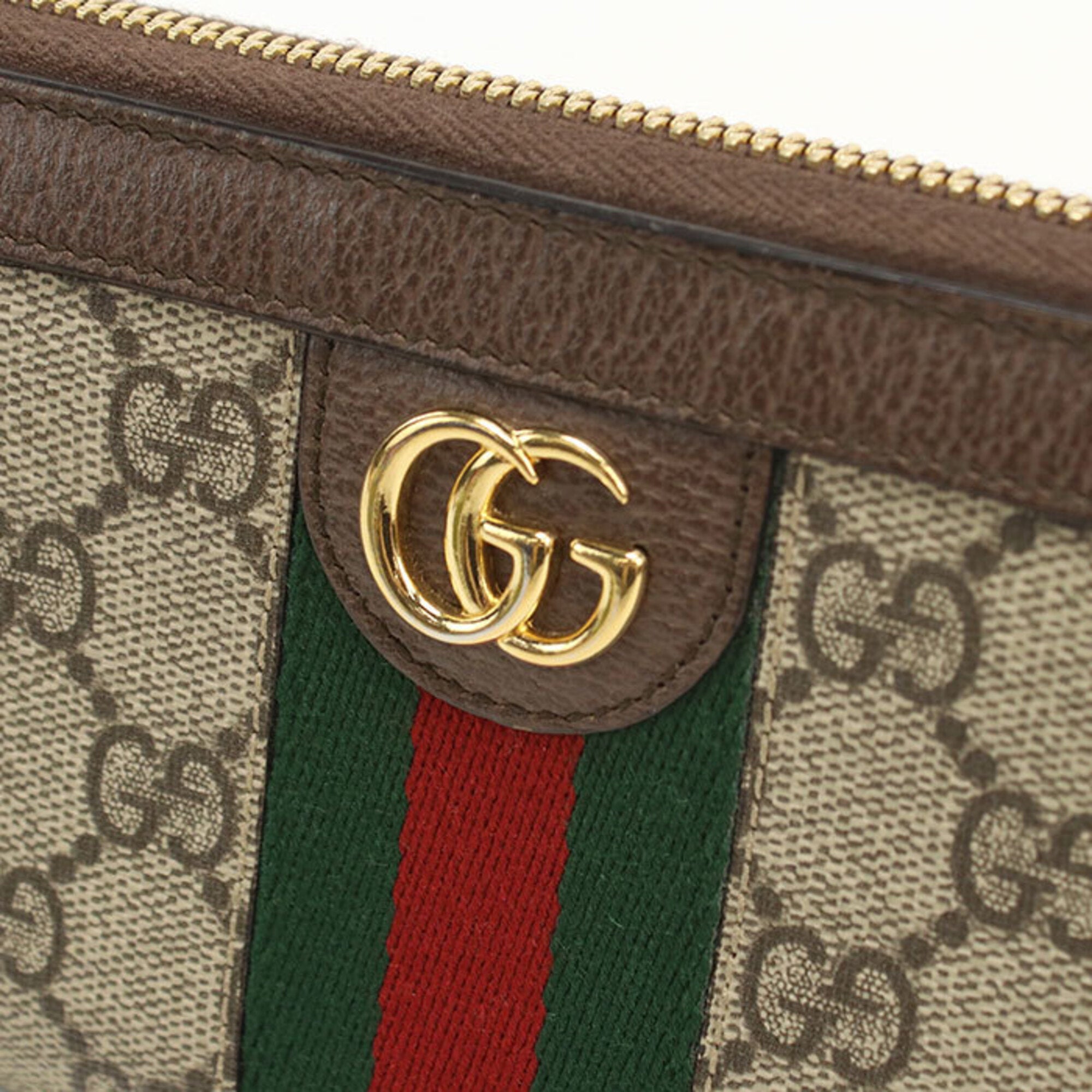Gucci Beige Gg Supreme Leather Long Wallet (Bi-Fold) (Pre-Owned)