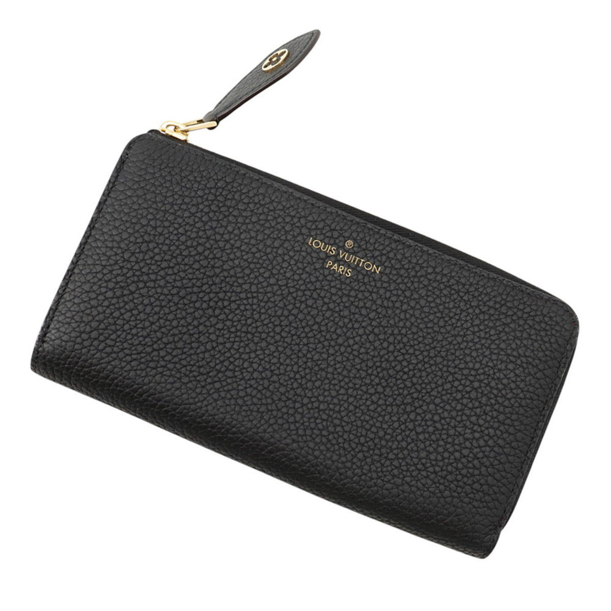 Louis Vuitton Black Noir Pink Leather Long Wallet (Bi-Fold) (Pre-Owned)