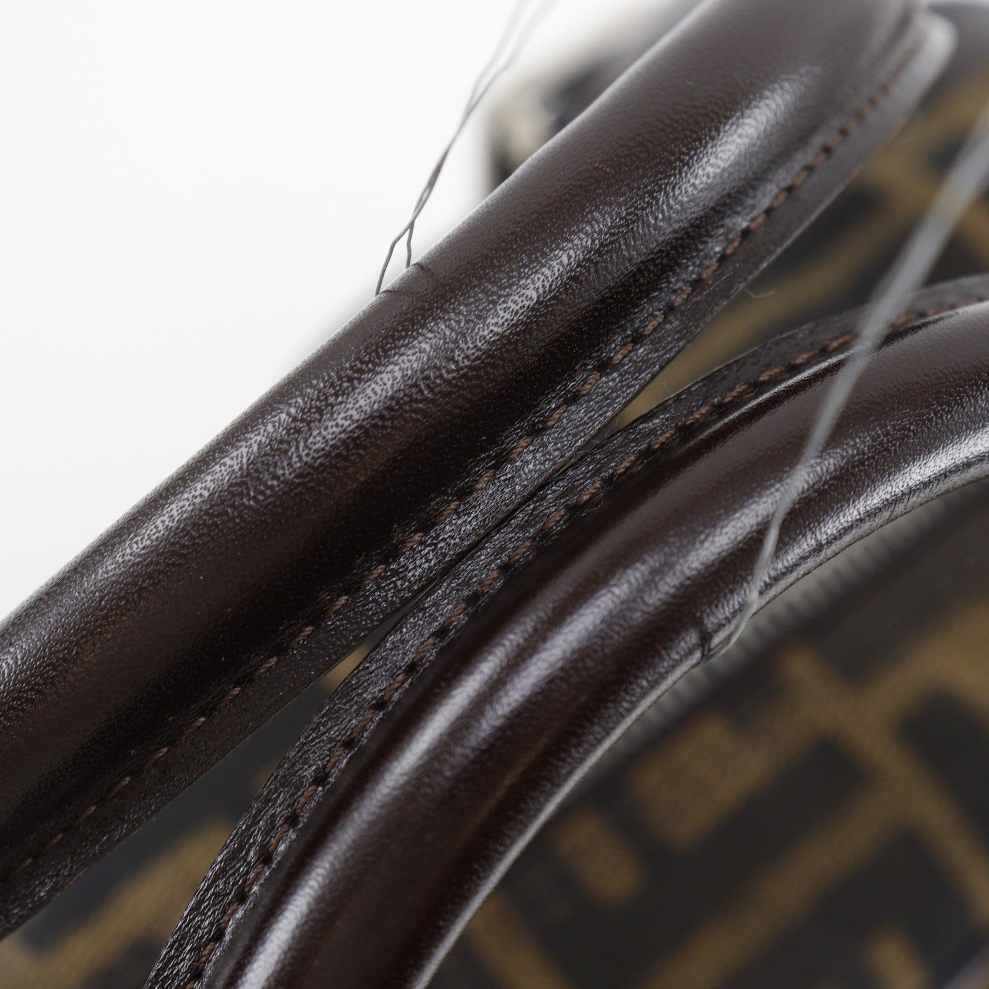 Fendi Zucca Brown Nylon Canvas Briefcase (Pre-Owned)