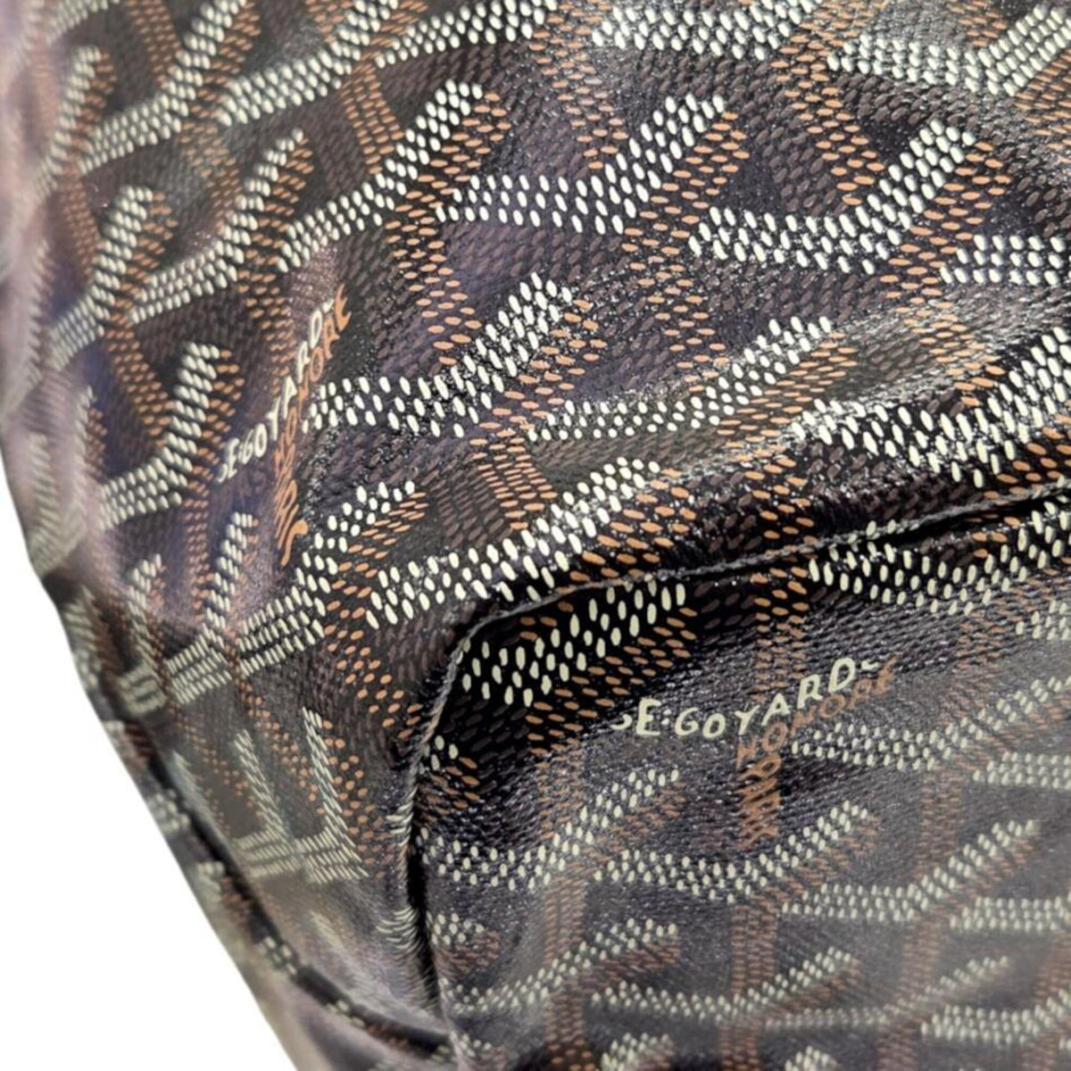 Goyard Black Brown Coated Canvas Pouch Shoulder Bag Tote Bag (Pre-Owned)