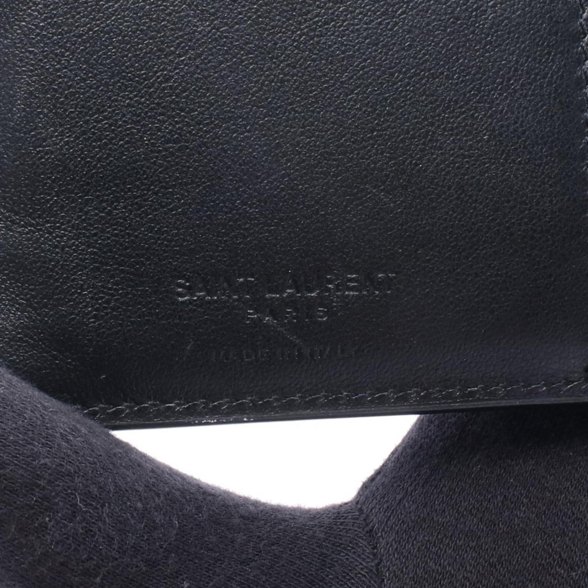 Yves Saint Laurent Black Leather Wallet (Bi-Fold) (Pre-Owned)