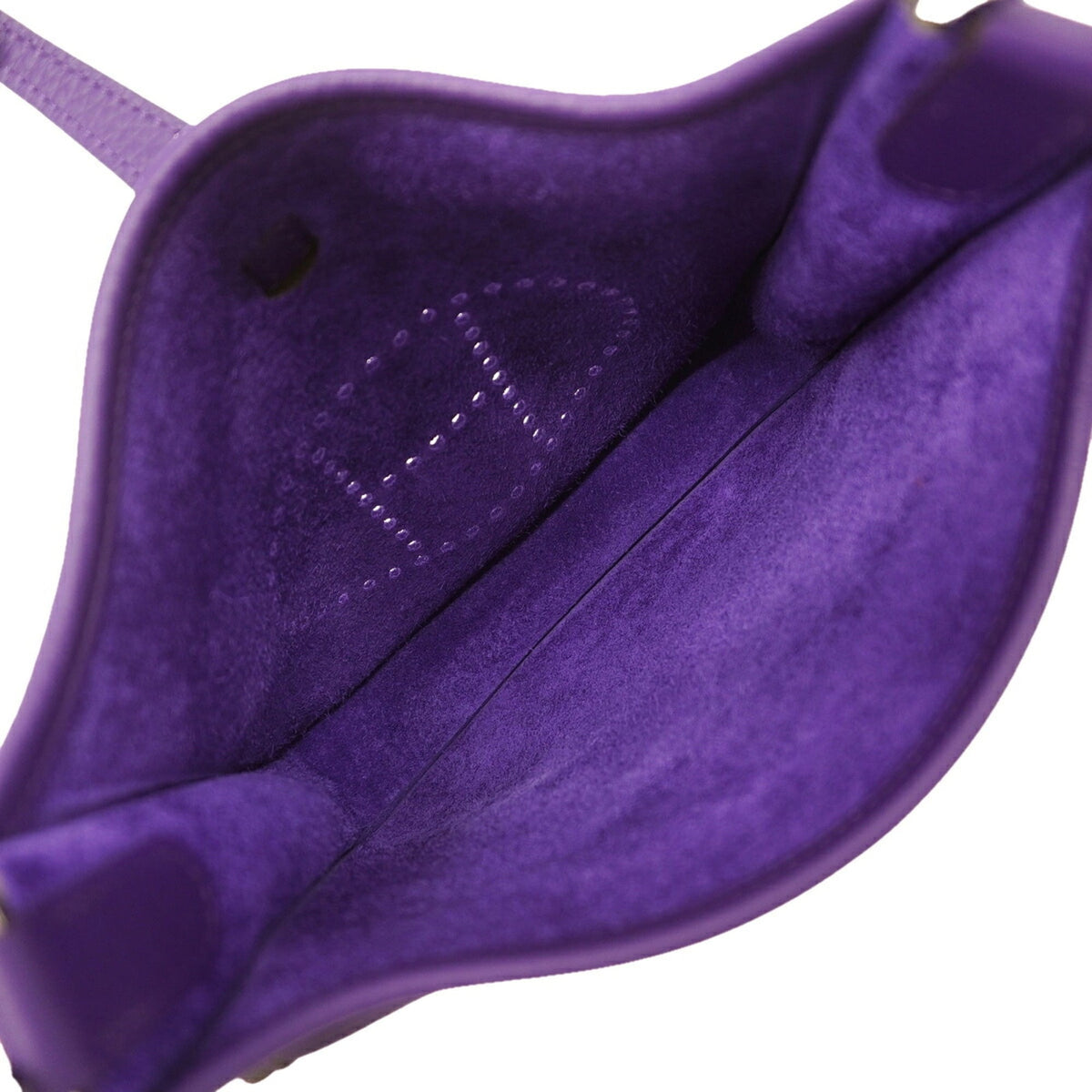 Hermes Purple Taurillon Clemence Leather Shoulder Bag (Pre-Owned)