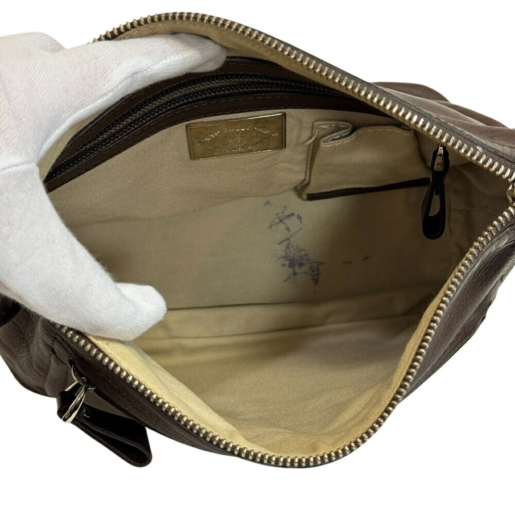 Bally Brown Leather Shoulder Bag (Pre-Owned)