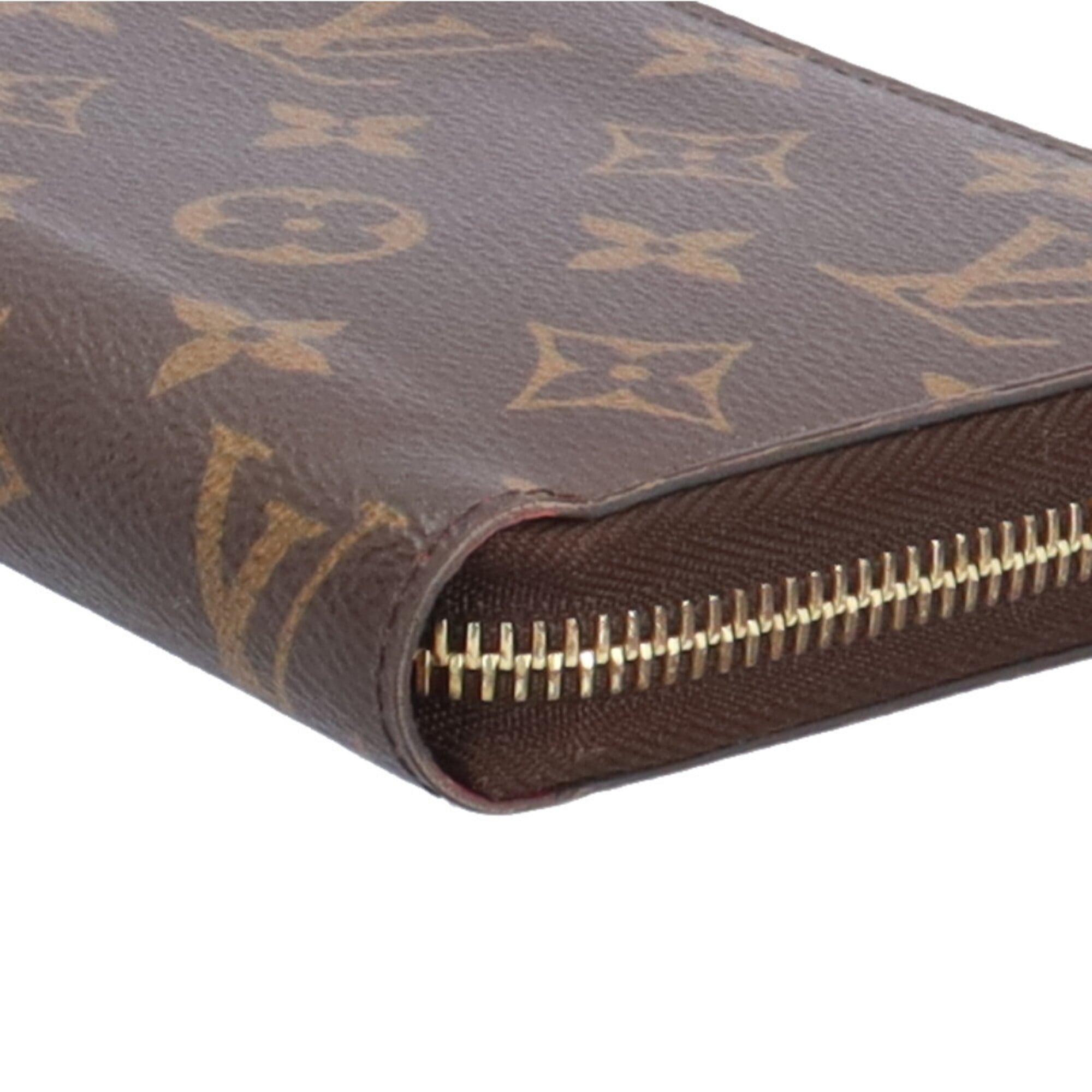 Louis Vuitton Monogram Brown Fuchsia Monogram Canvas Long Wallet (Bi-Fold) (Pre-Owned)