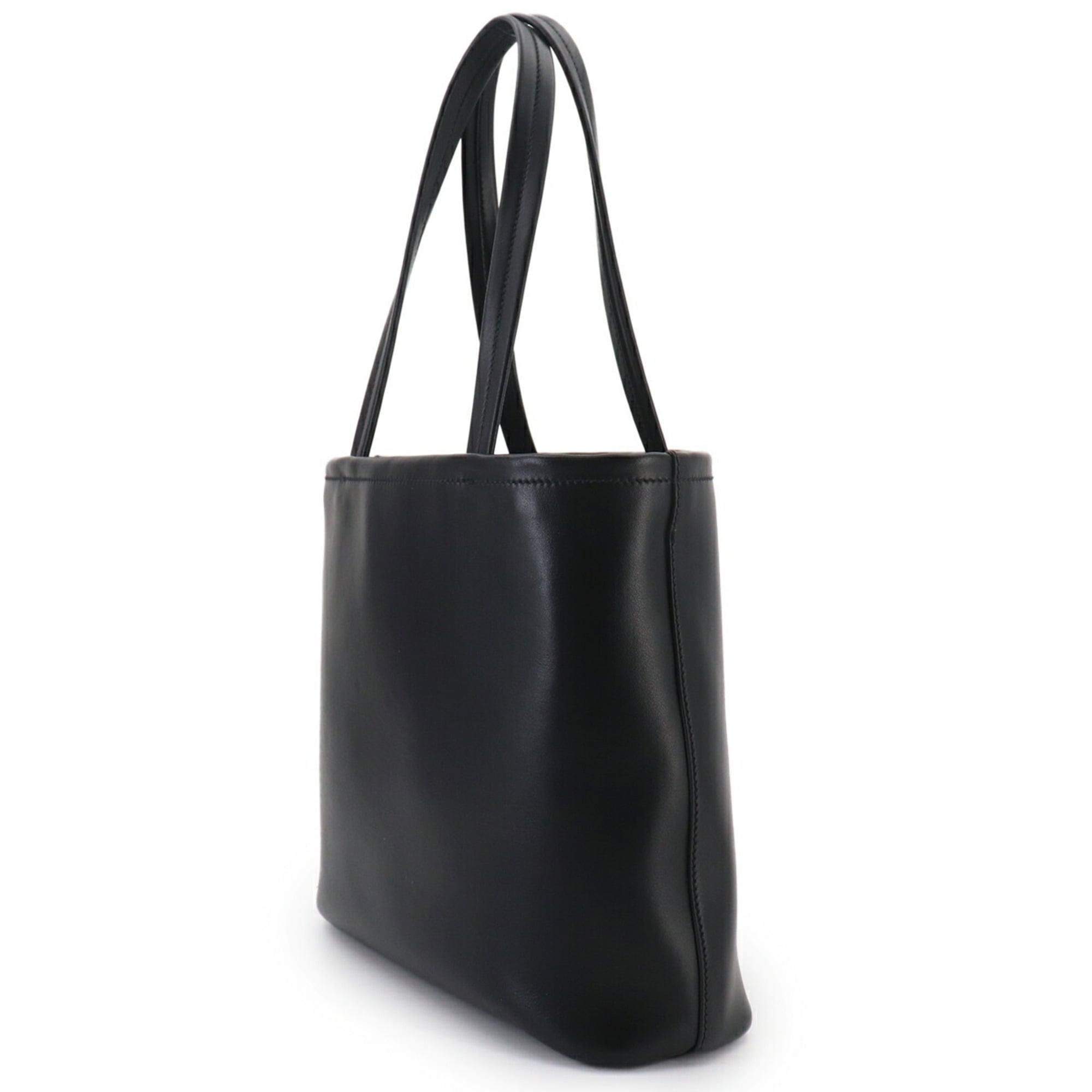 Prada Black Nero Leather Handbag Shoulder Bag Tote Bag (Pre-Owned)