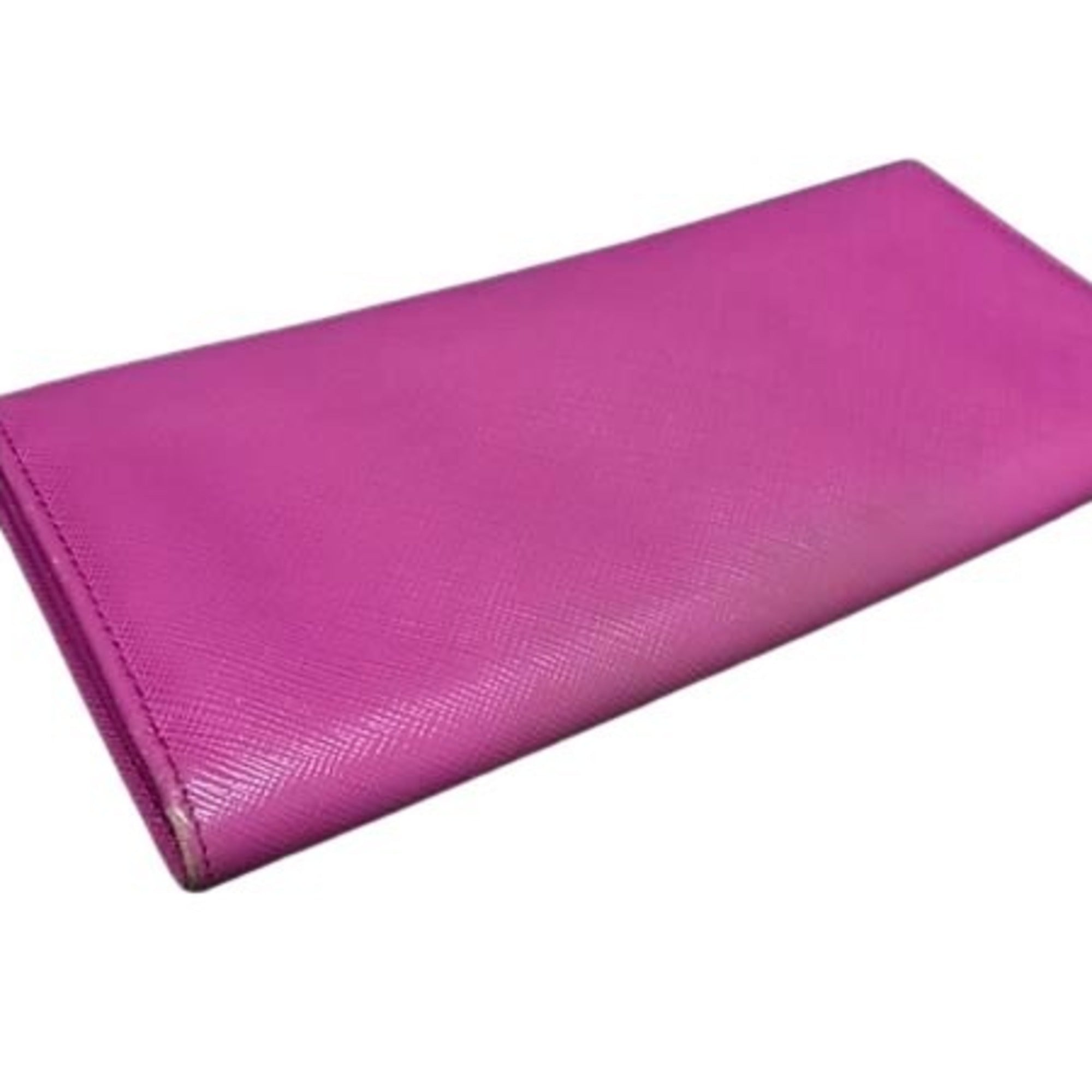 Salvatore Ferragamo Pink Leather Long Wallet (Bi-Fold) (Pre-Owned)