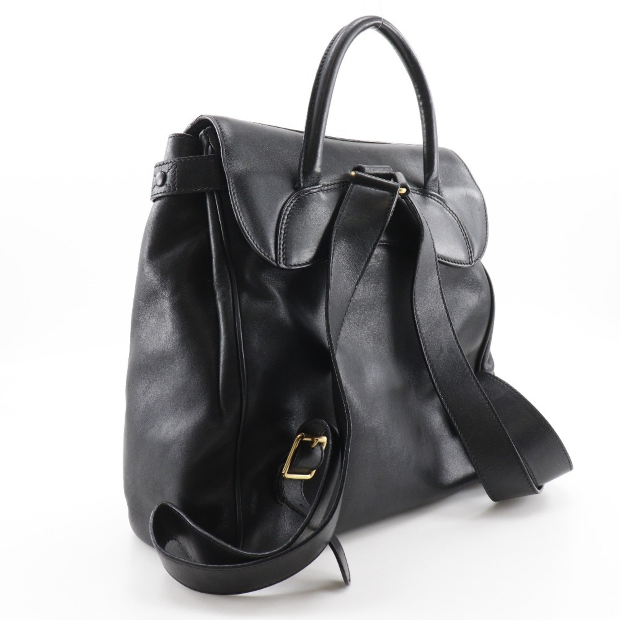 Gucci Black Leather Backpack (Pre-Owned)