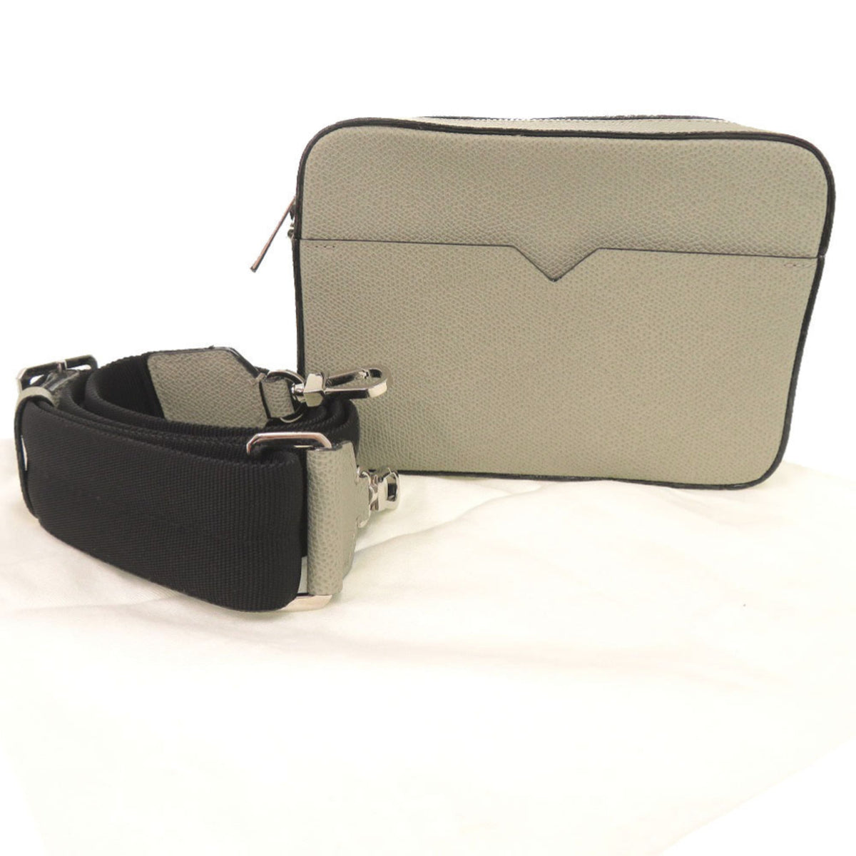 Valextra Green Leather Shoulder Bag (Pre-Owned)