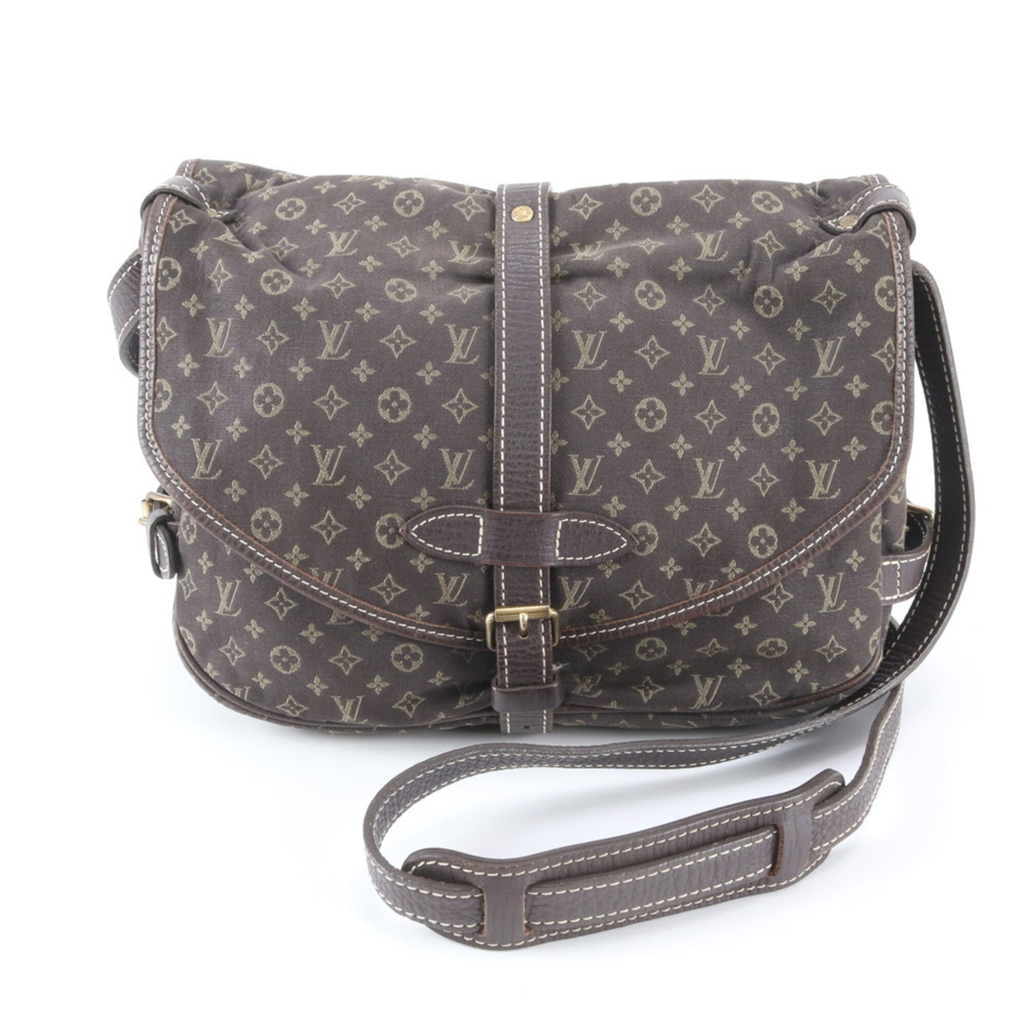 Louis Vuitton Monogram Mini Ebene Monogram Leather Canvas Handbag Shoulder Bag (Pre-Owned)