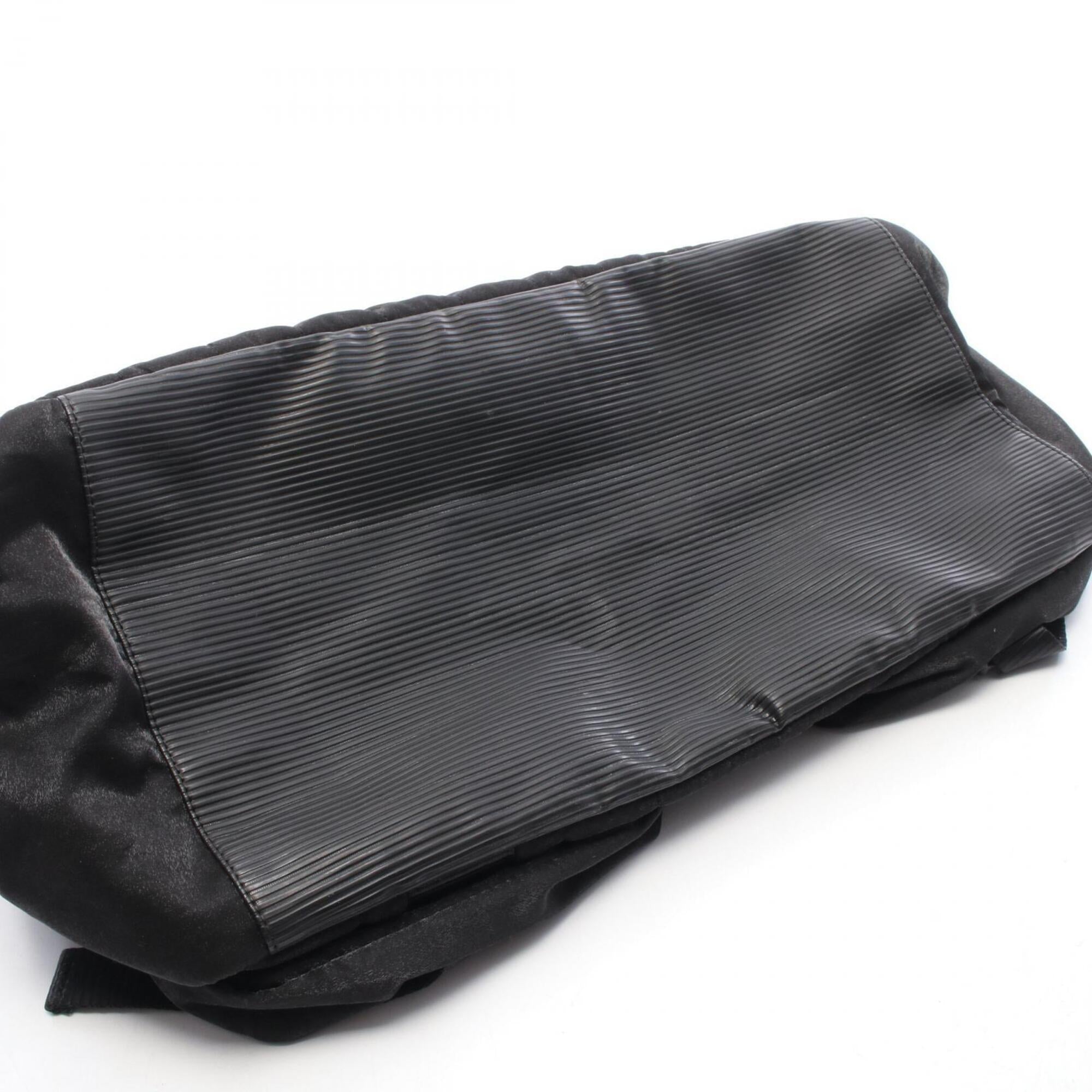 Chanel Black Nylon Boston Bag Handbag (Pre-Owned)