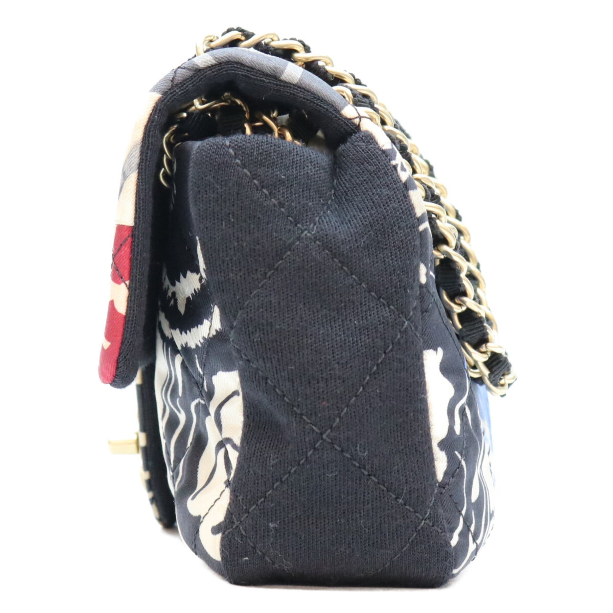 Chanel Multi-Color Cotton Shoulder Bag (Pre-Owned)