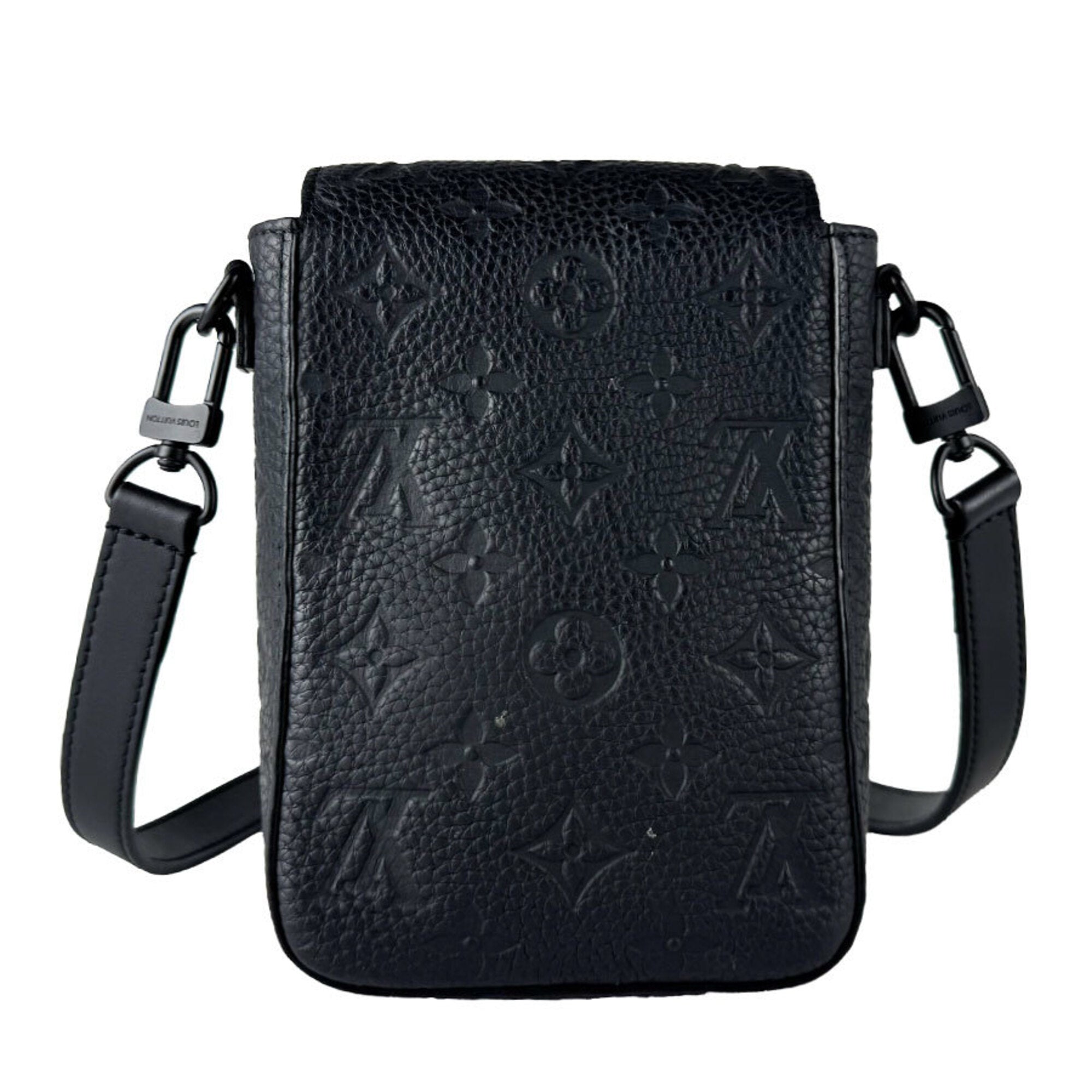 Louis Vuitton Black Leather Shoulder Bag (Pre-Owned)