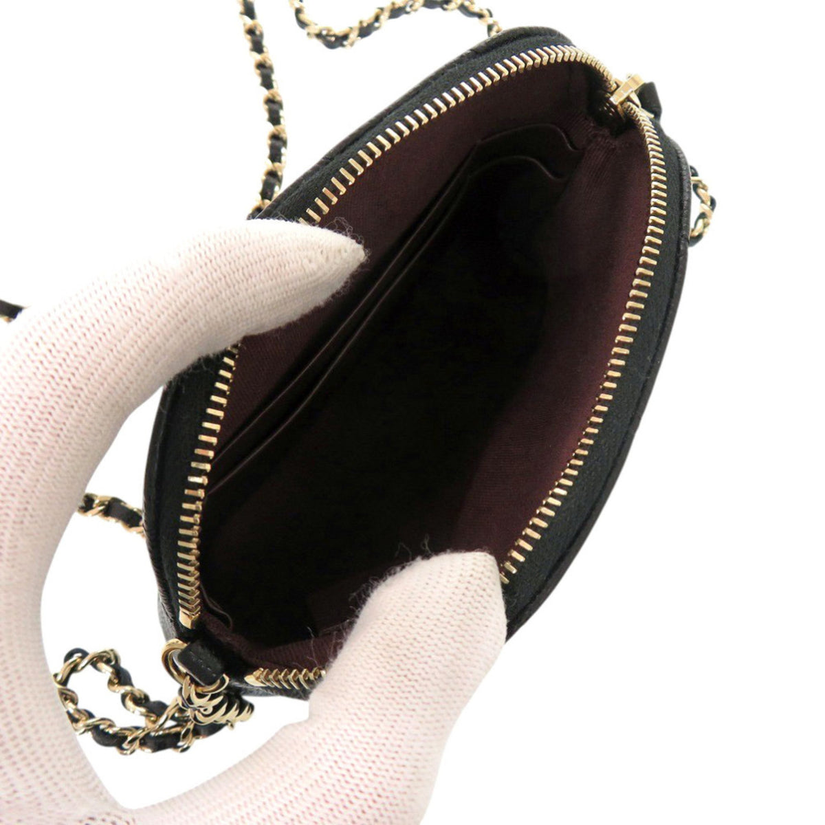 Chanel Black Grained Calfskin Shoulder Bag (Pre-Owned)