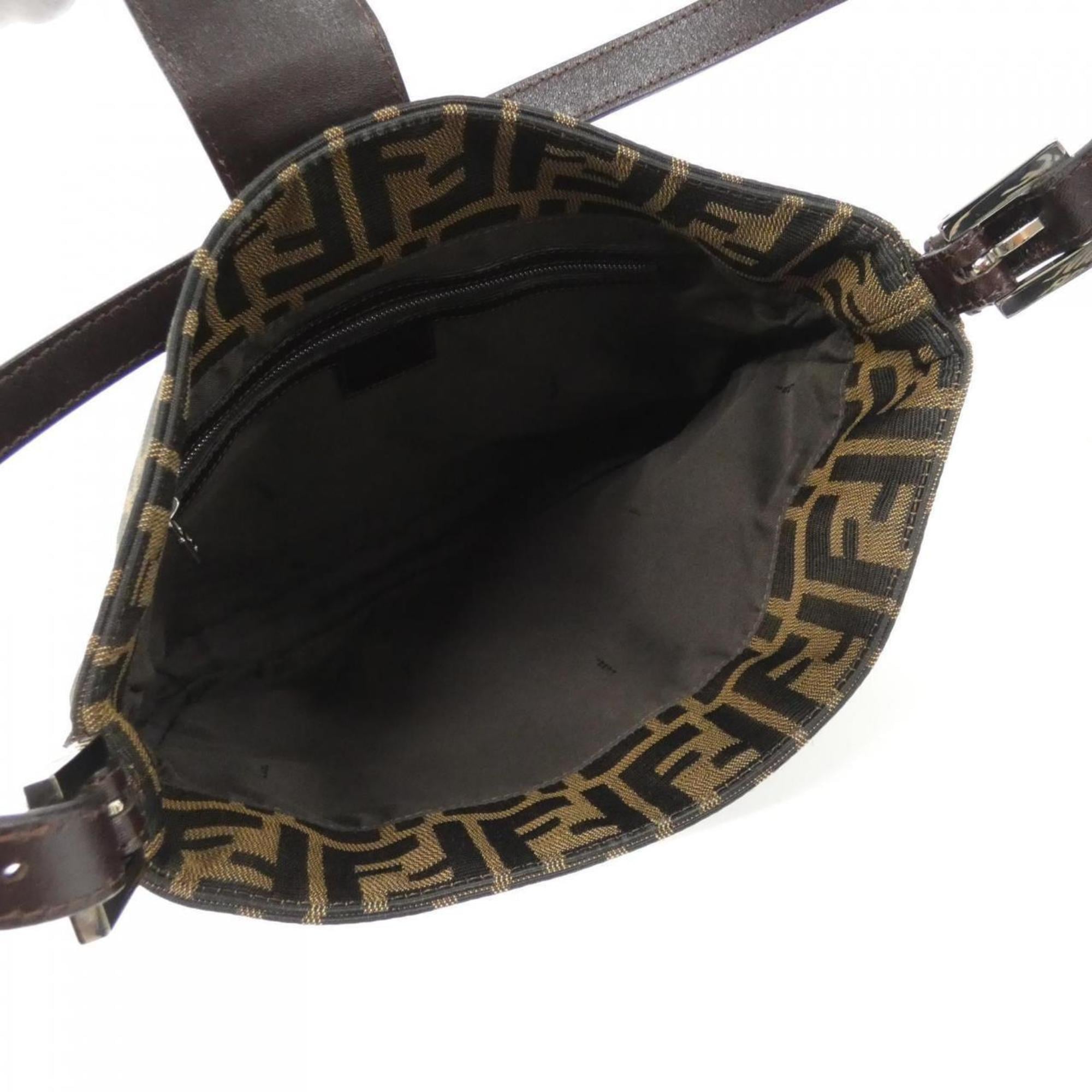 Fendi Brown Canvas Shoulder Bag (Pre-Owned)