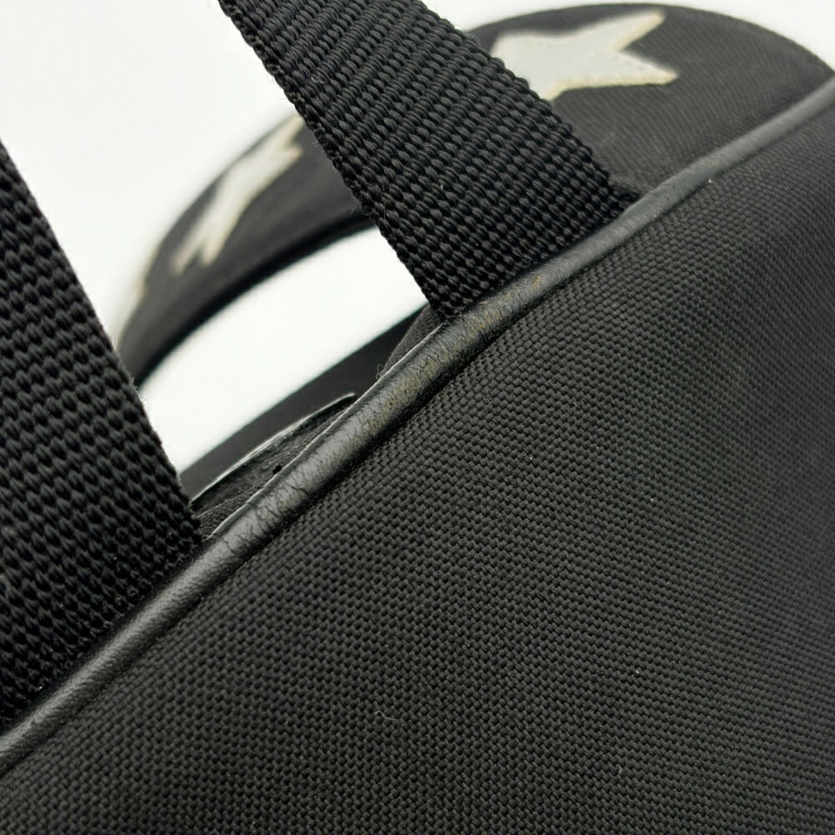 Saint Laurent Black Silver Canvas Leather Backpack (Pre-Owned)