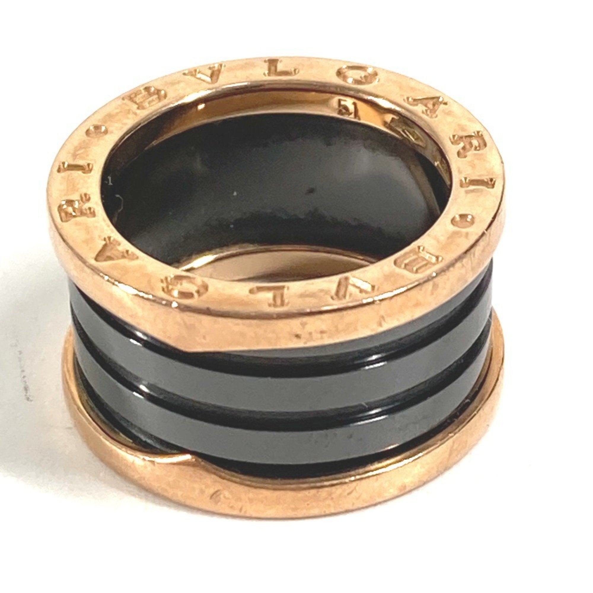 Bvlgari B.Zero1 Black Pink Ceramic Band Ring (Pre-Owned)