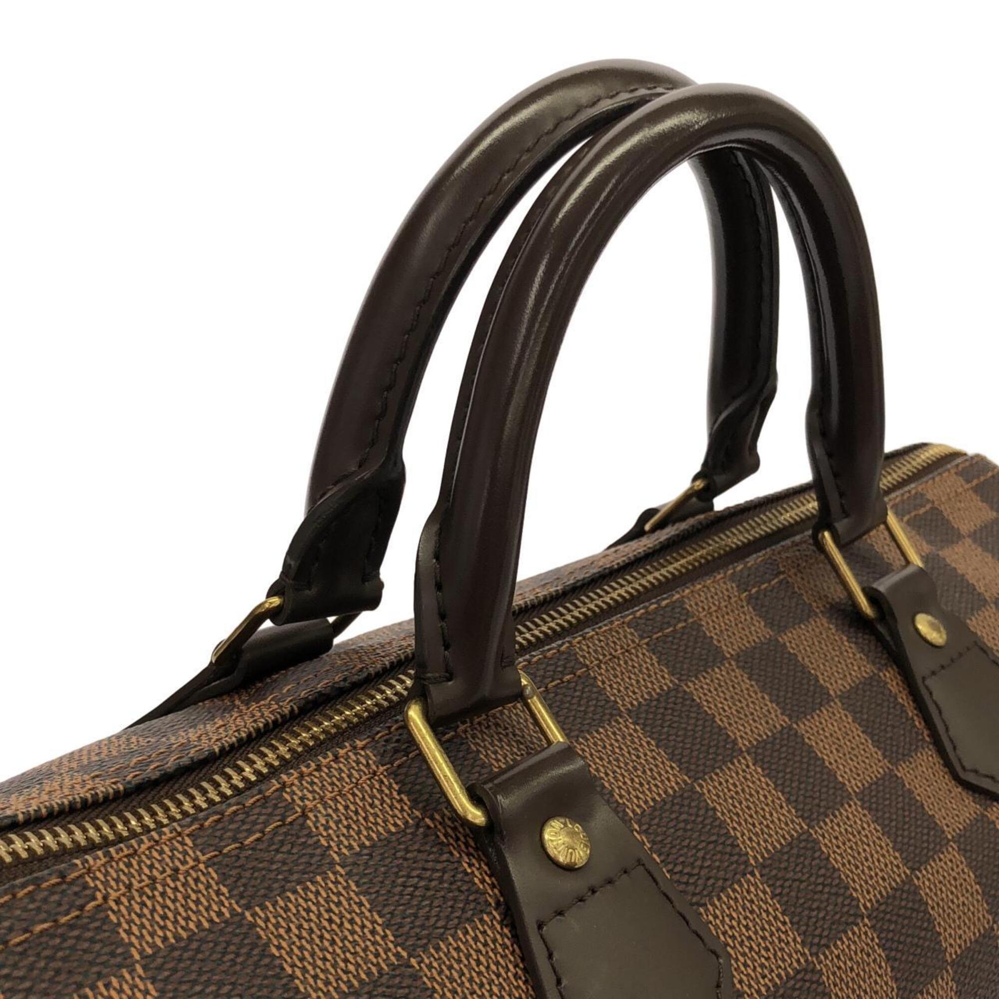 Louis Vuitton Damier Canvas Ebene Coated Canvas Boston Bag (Pre-Owned)