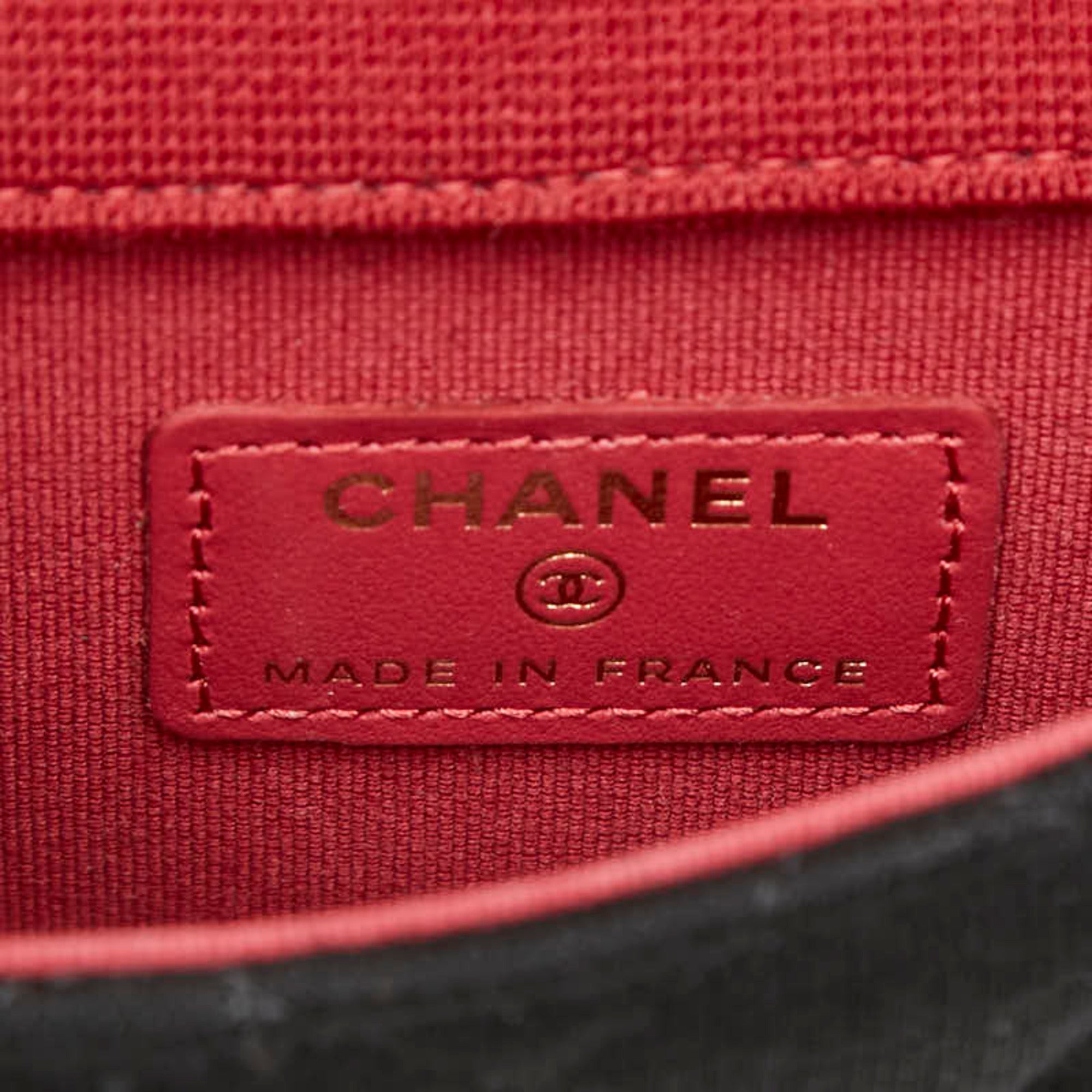 Chanel Black Canvas Leather Shoulder Bag (Pre-Owned)