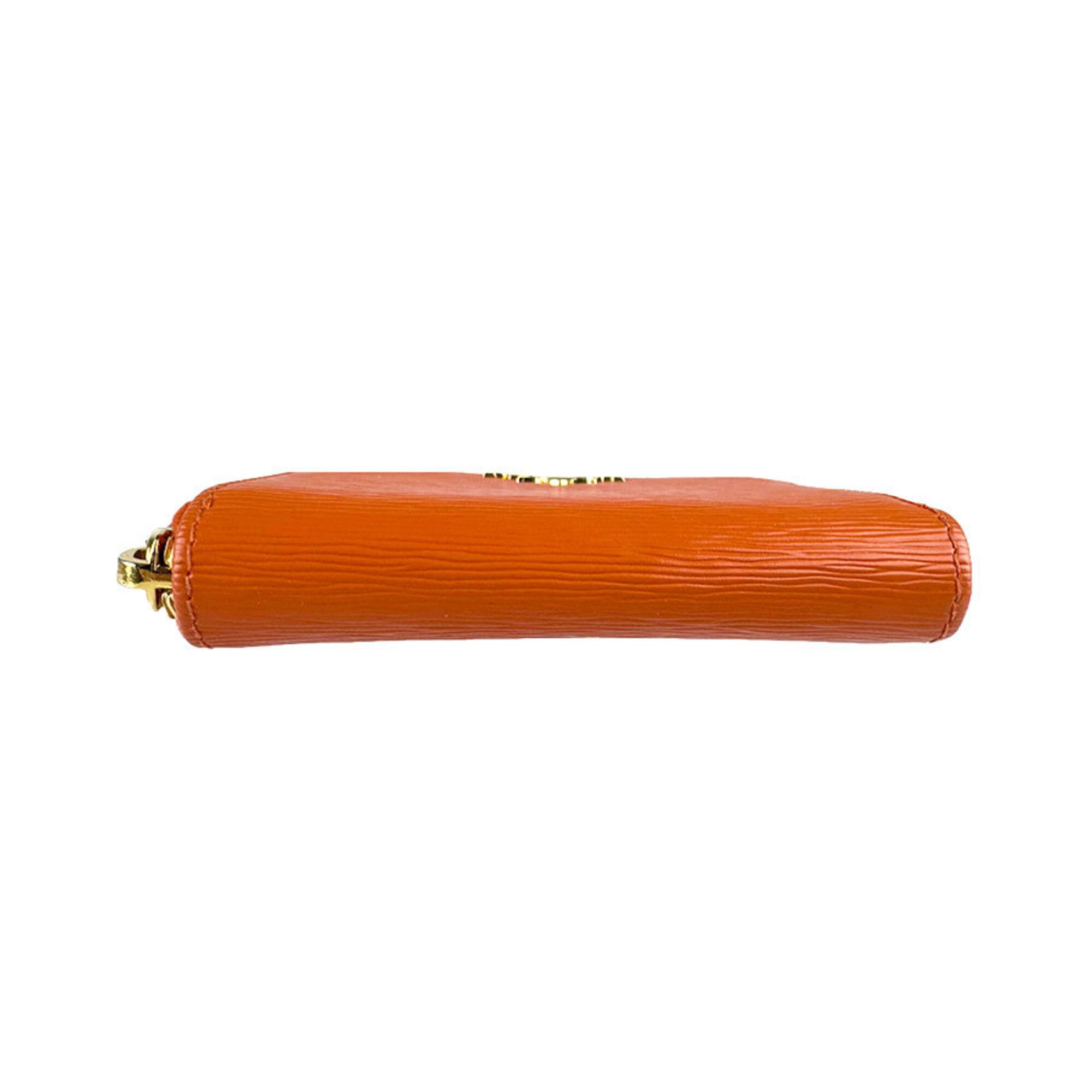 Prada Orange Leather Coin Purse/Coin Case (Pre-Owned)
