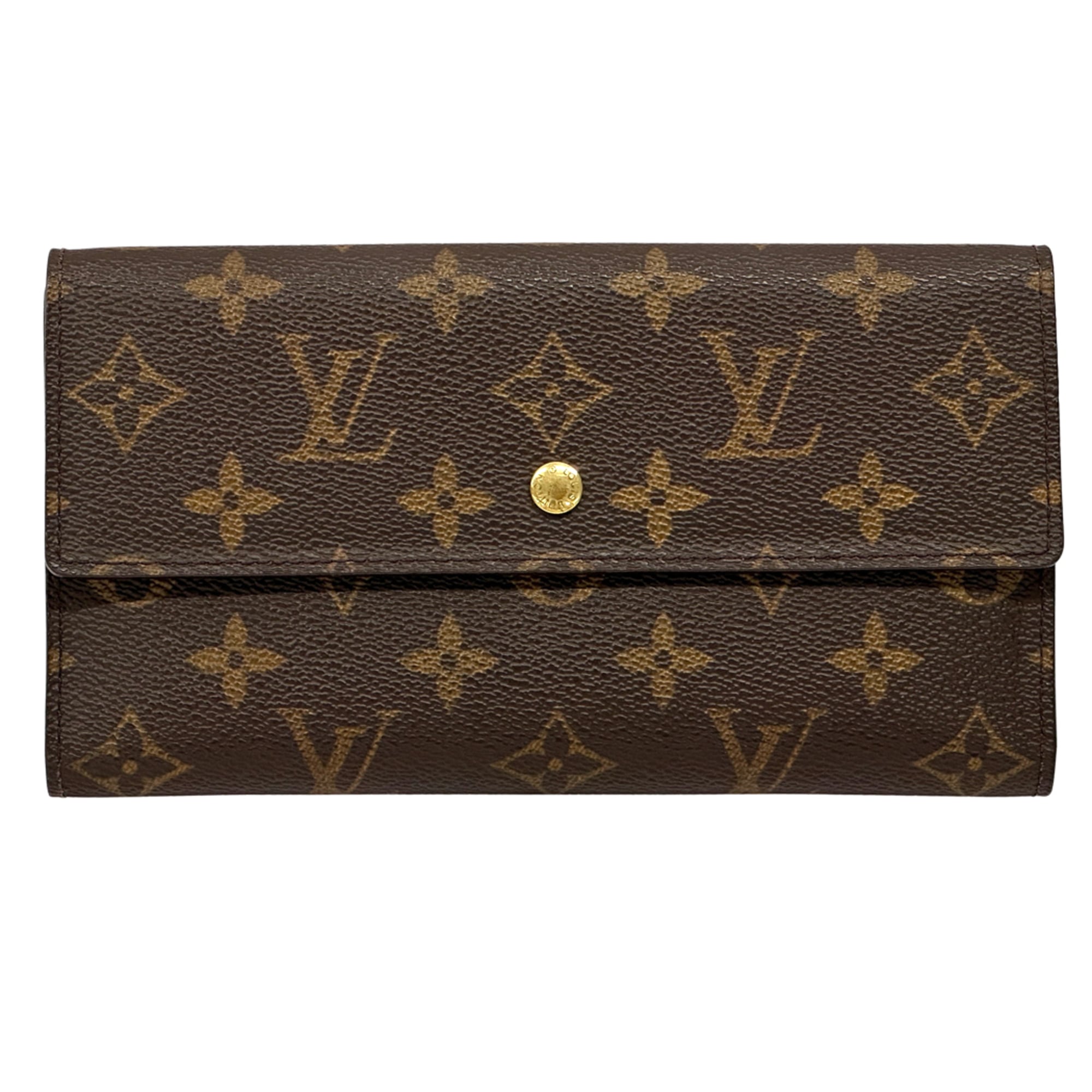 Louis Vuitton Brown Monogram Monogram Long Wallet (Tri-Fold) (Pre-Owned)