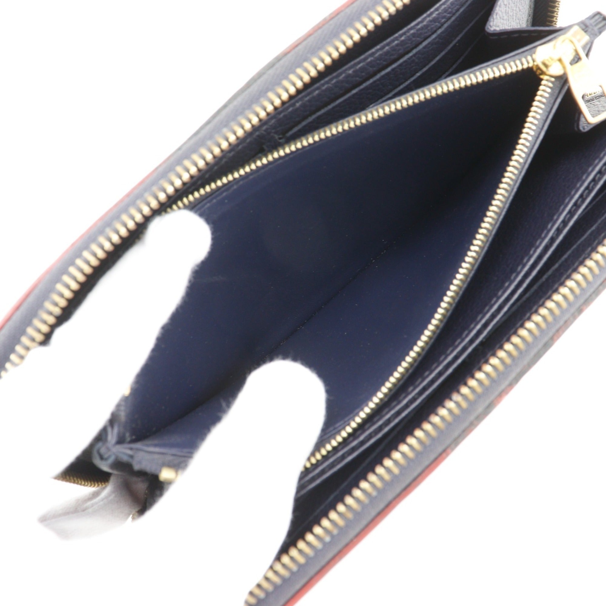 Louis Vuitton Marine Rouge Navy Monogram Empreinte Long Wallet (Bi-Fold) (Pre-Owned)