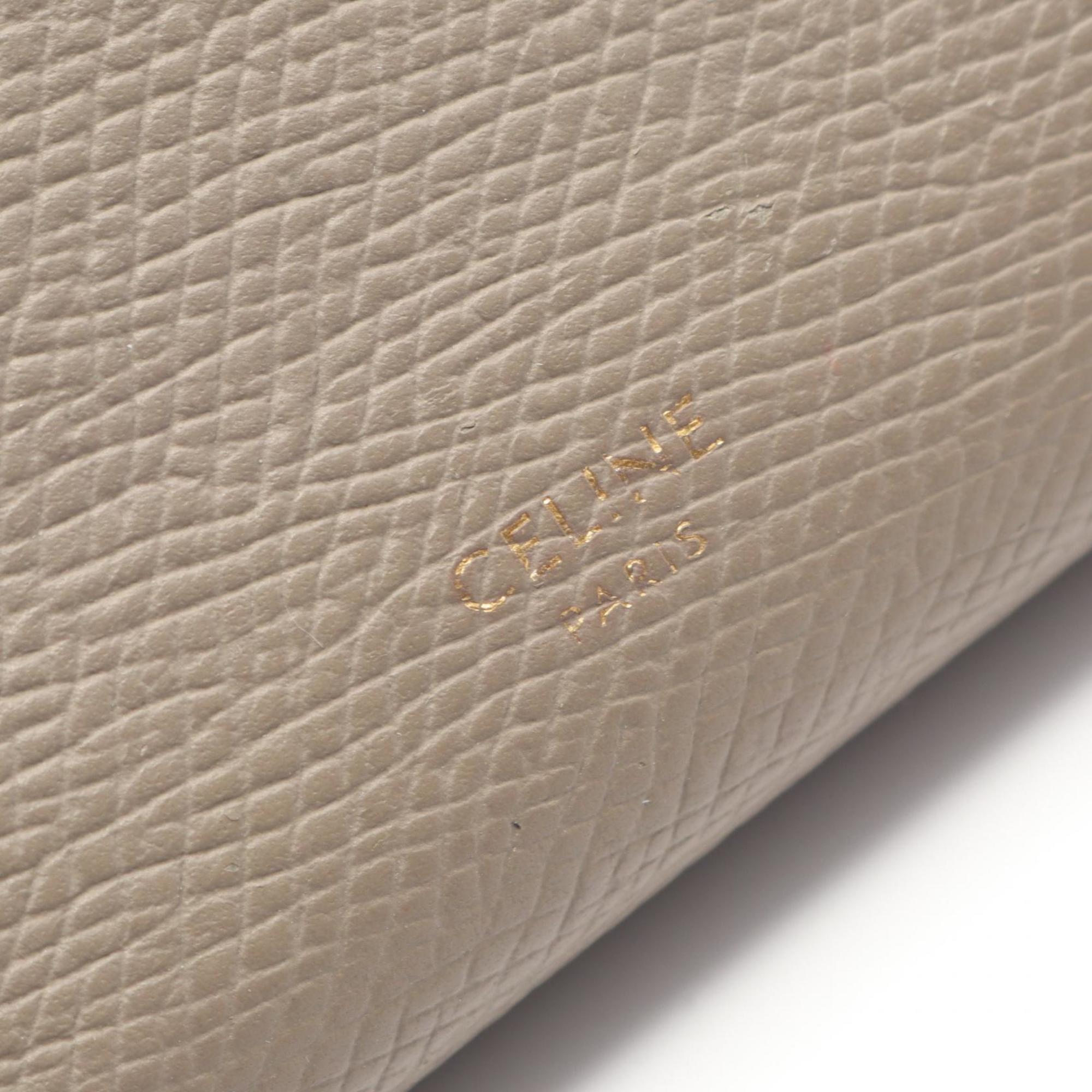 Celine Beige Leather Wallet (Tri-Fold) (Pre-Owned)