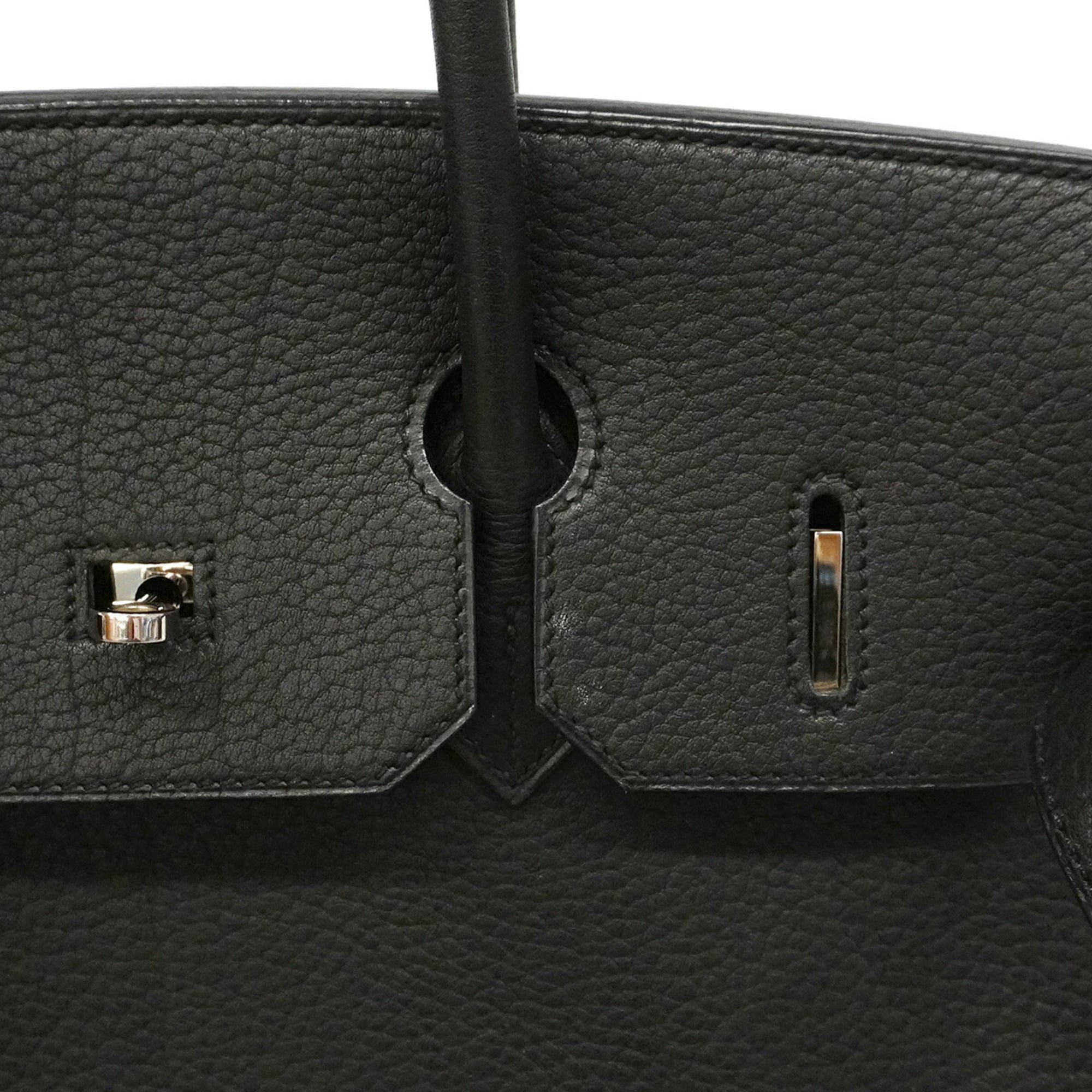 Hermes Black Fjord Leather Handbag (Pre-Owned)