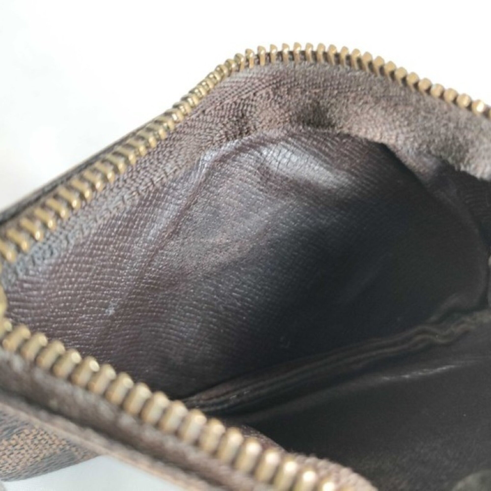 Louis Vuitton Brown Damier Canvas Ebene Damier Canvas Coin Purse/Coin Case (Pre-Owned)