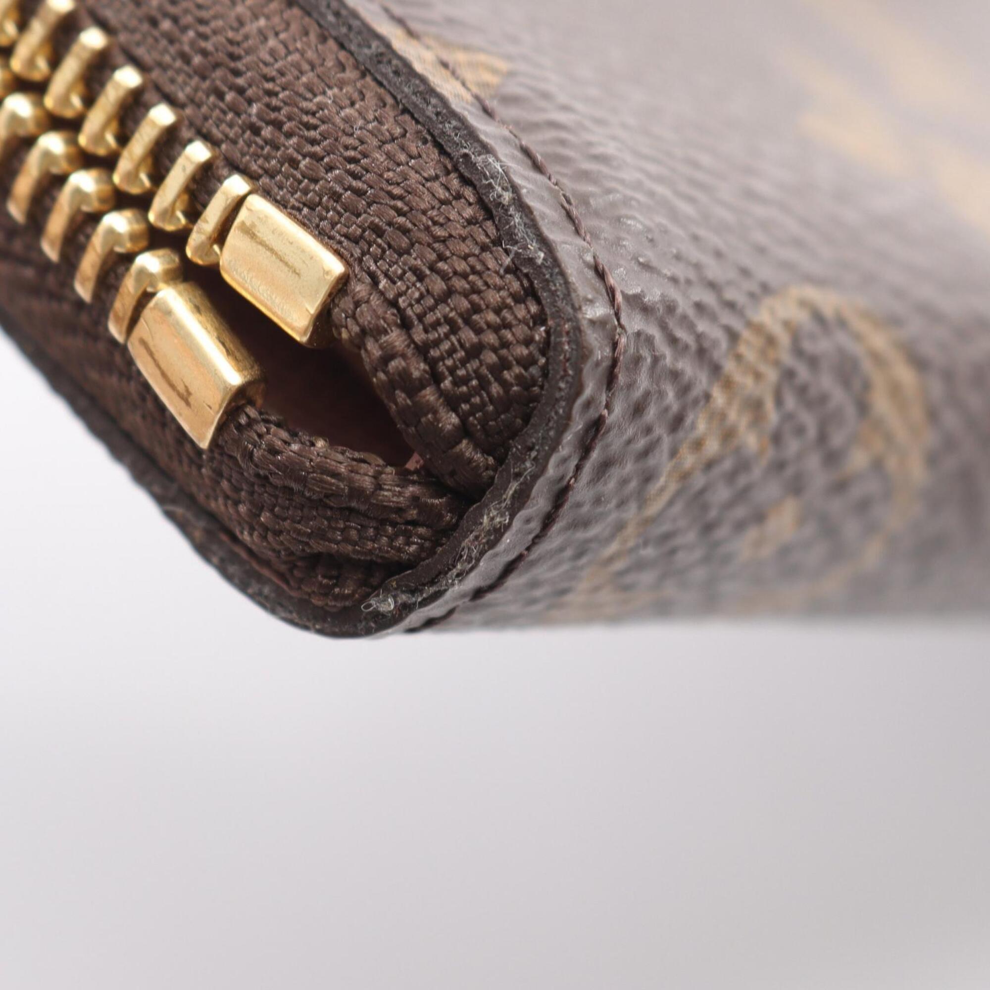 Louis Vuitton Monogram Brown Pink Leather Pvc Long Wallet (Bi-Fold) (Pre-Owned)