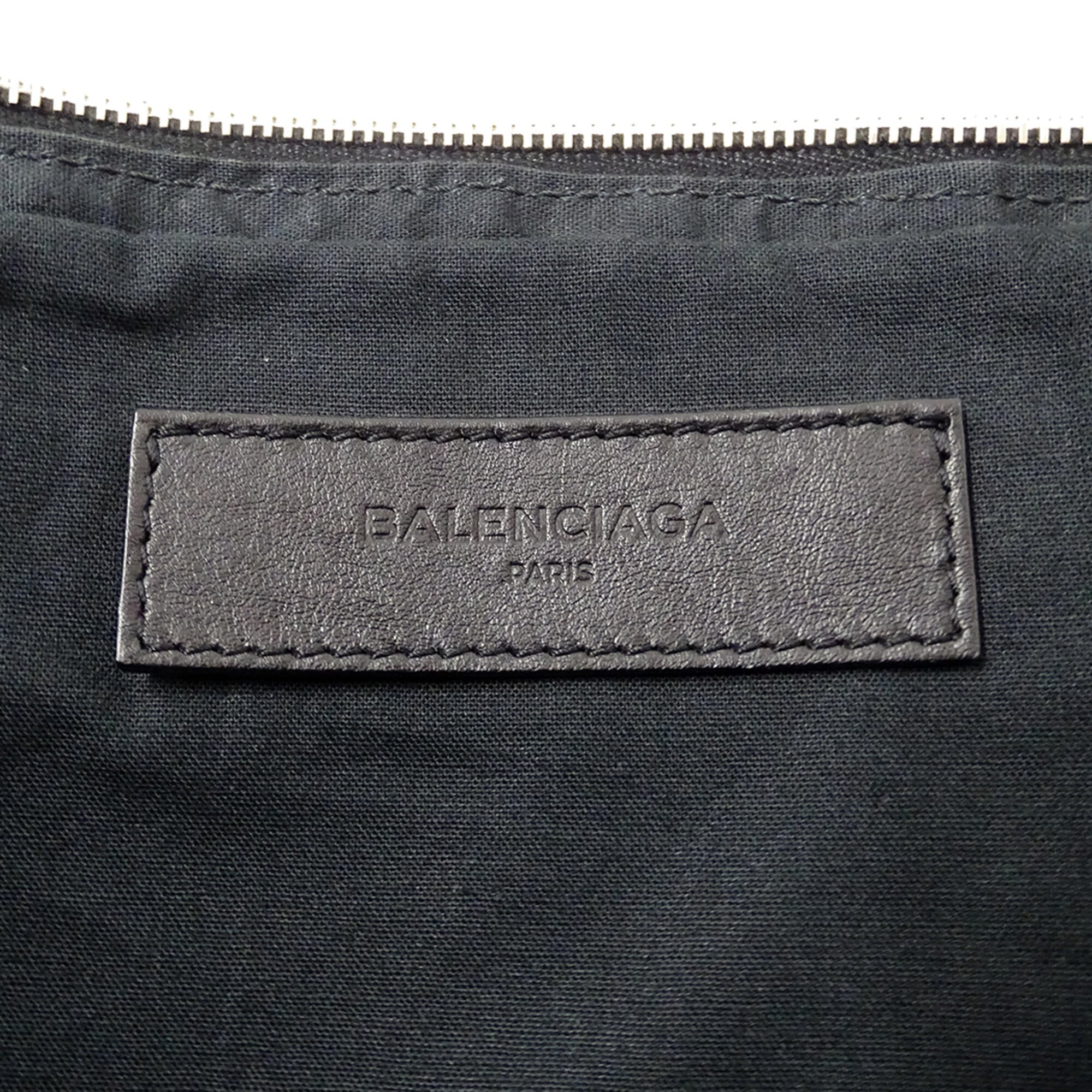 Balenciaga Blue Gray Leather Briefcase Handbag (Pre-Owned)