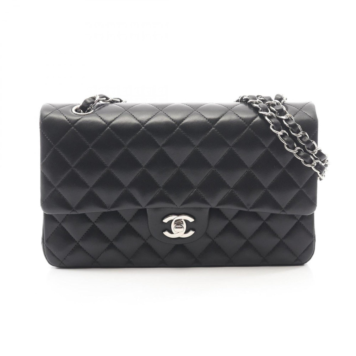 Chanel Black Leather Handbag Shoulder Bag (Pre-Owned)