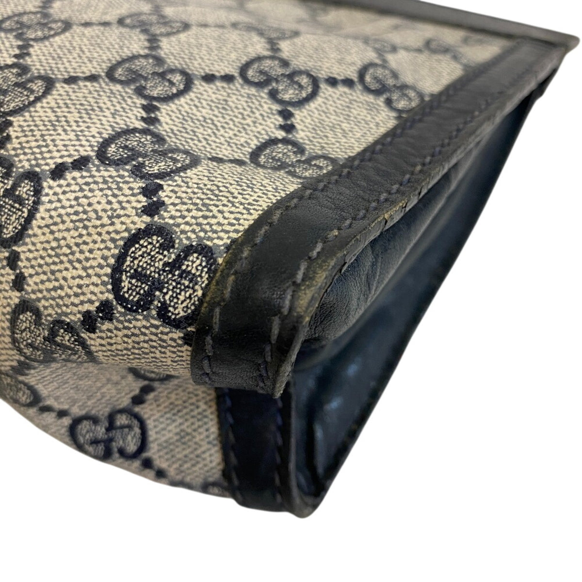 Gucci Navy Pvc Clutch Bag Pouch (Pre-Owned)