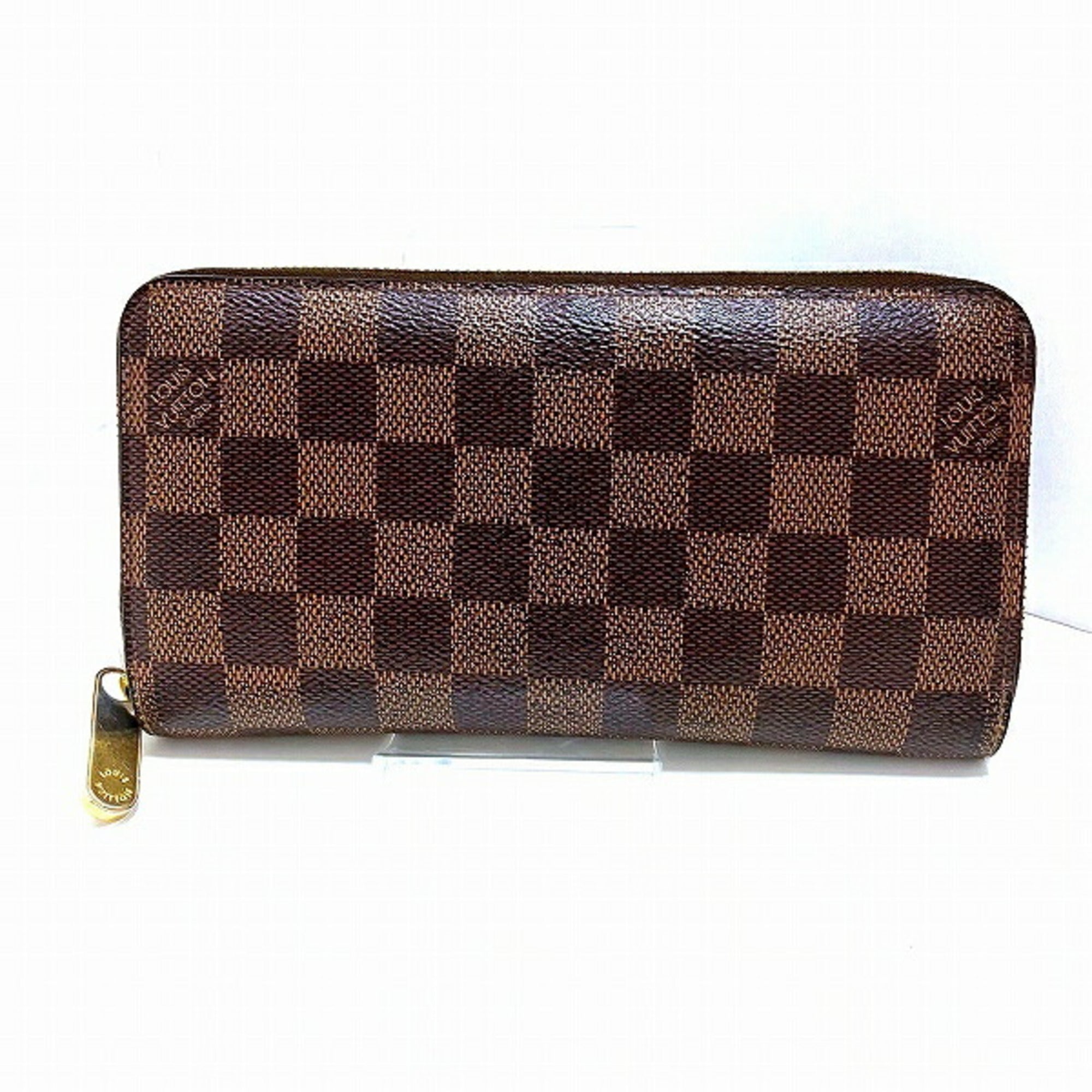 Louis Vuitton Damier Canvas Ebene Damier Canvas Long Wallet (Bi-Fold) (Pre-Owned)