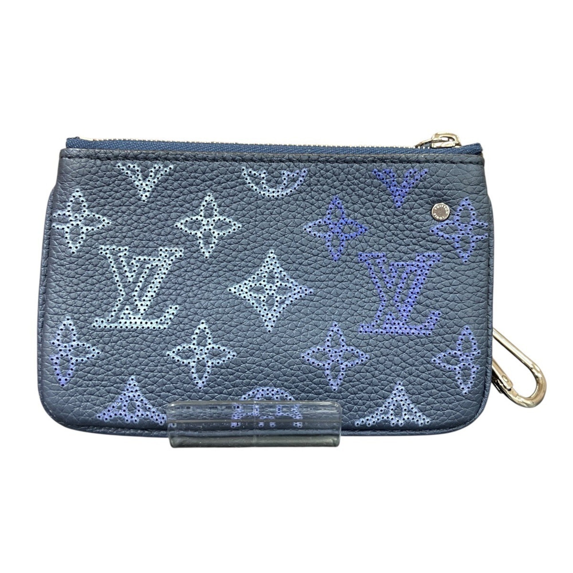 Louis Vuitton Navy Mahina Leather Leather Coin Purse/Coin Case (Pre-Owned)