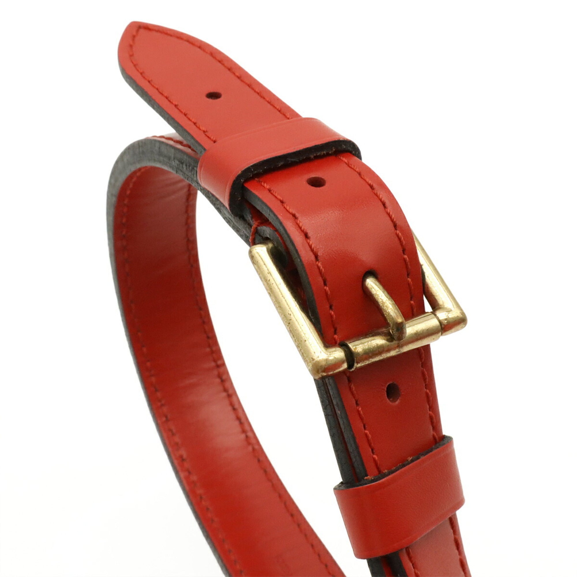 Louis Vuitton Castilian Red Red Color Epi Leather Shoulder Bag (Pre-Owned)