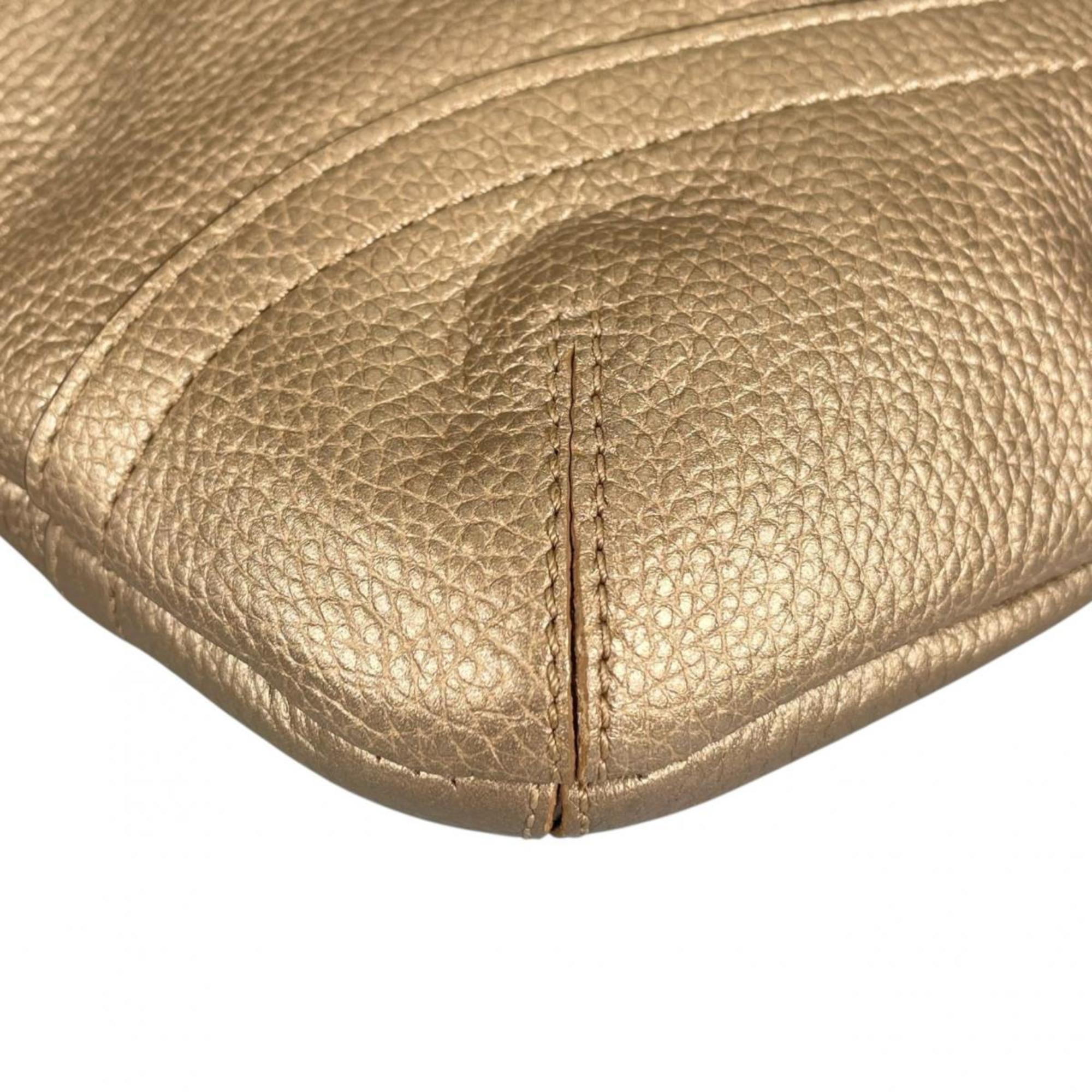 Coach Gold Leather Shoulder Bag (Pre-Owned)