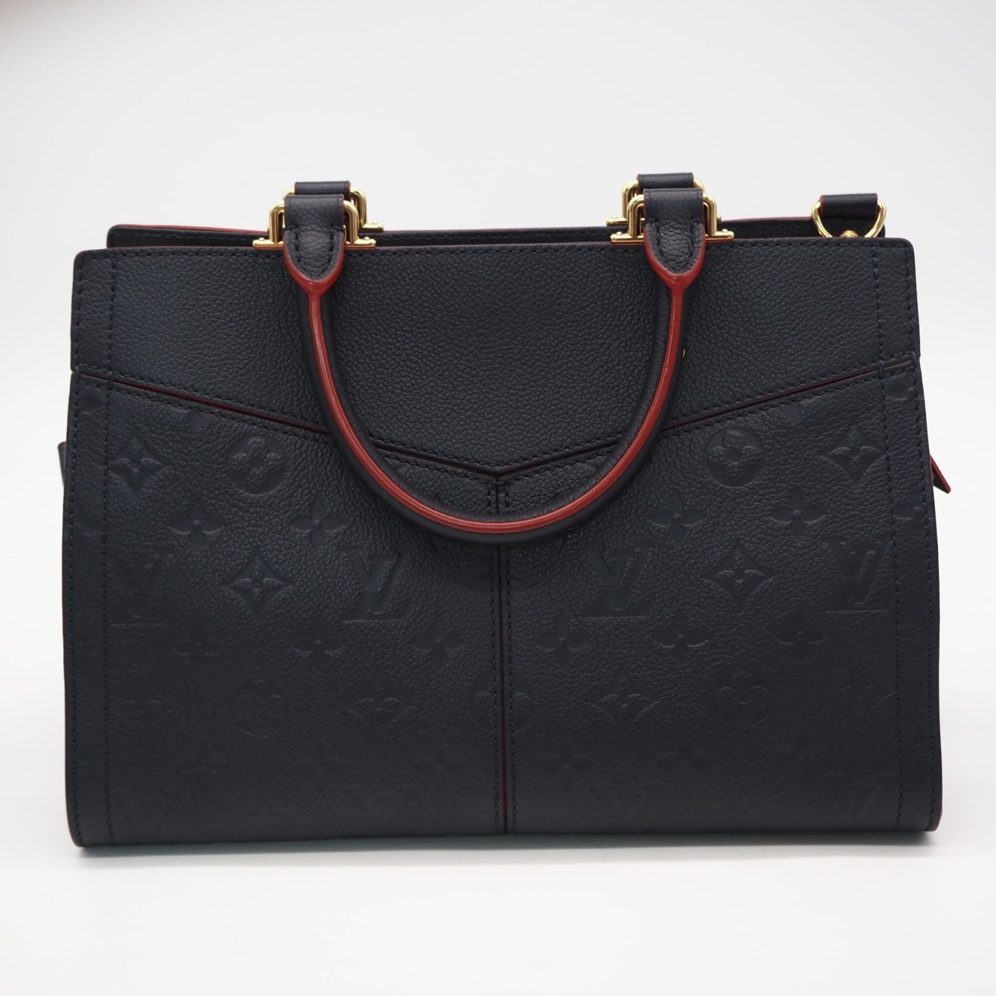 Louis Vuitton Monogram Empreinte Marine Rouge Monogram Navy Red Color Monogram Empreinte Handbag (Pre-Owned)