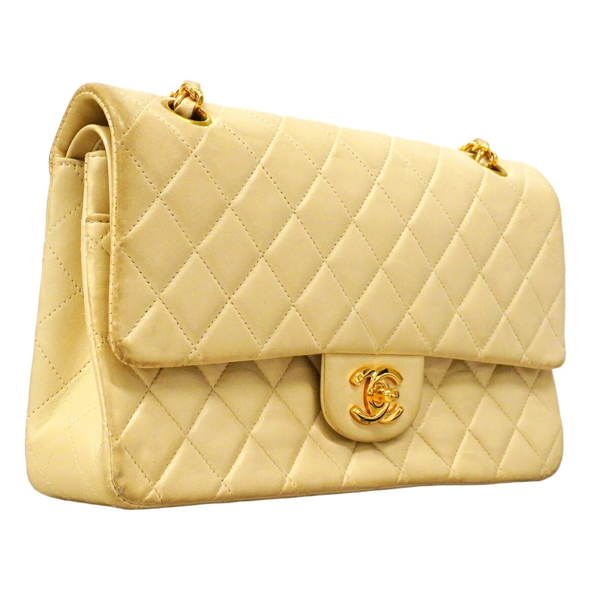 Chanel Beige Leather Shoulder Bag (Pre-Owned)
