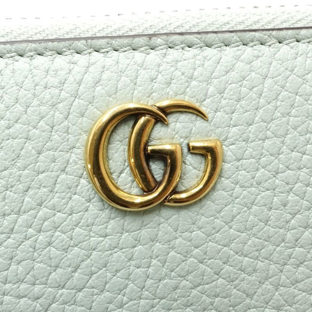 Gucci Pale Green Leather Long Wallet (Bi-Fold) (Pre-Owned)