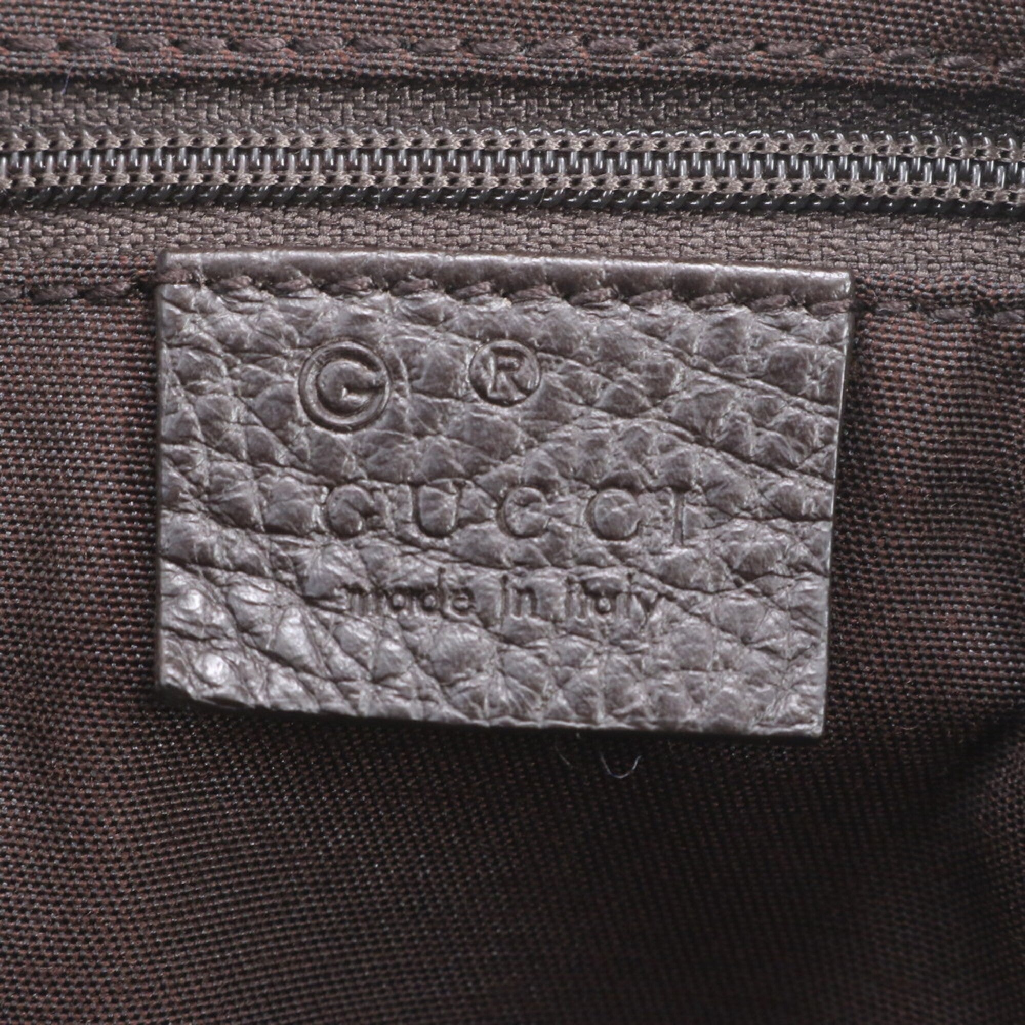 Gucci Sherry Line Brown Nylon Leather Handbag Tote Bag (Pre-Owned)