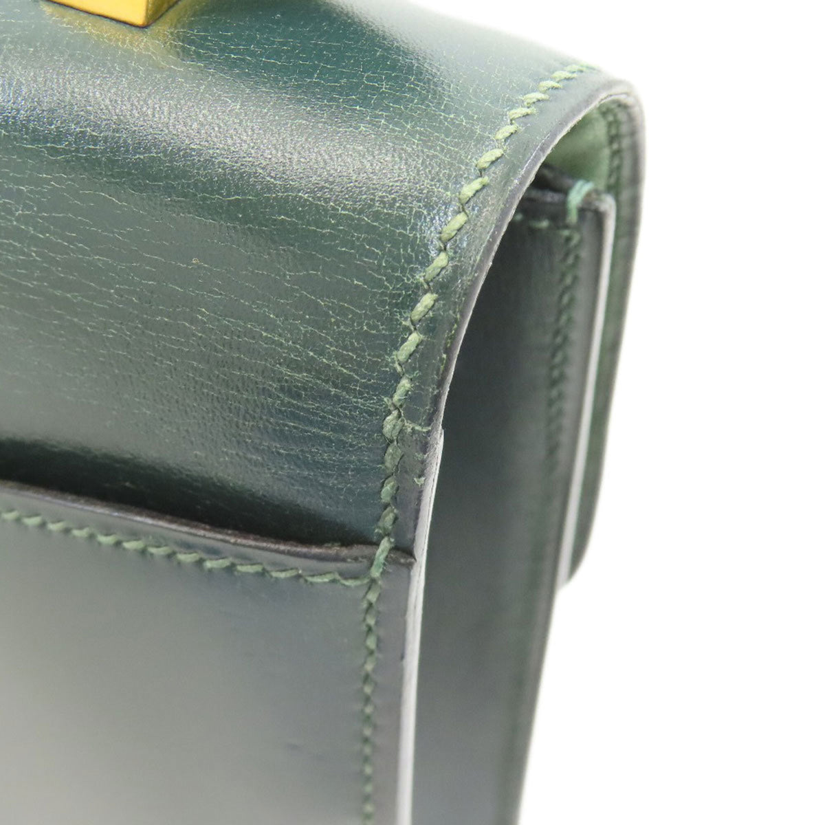 Hermes Green Box Calf Leather Shoulder Bag (Pre-Owned)