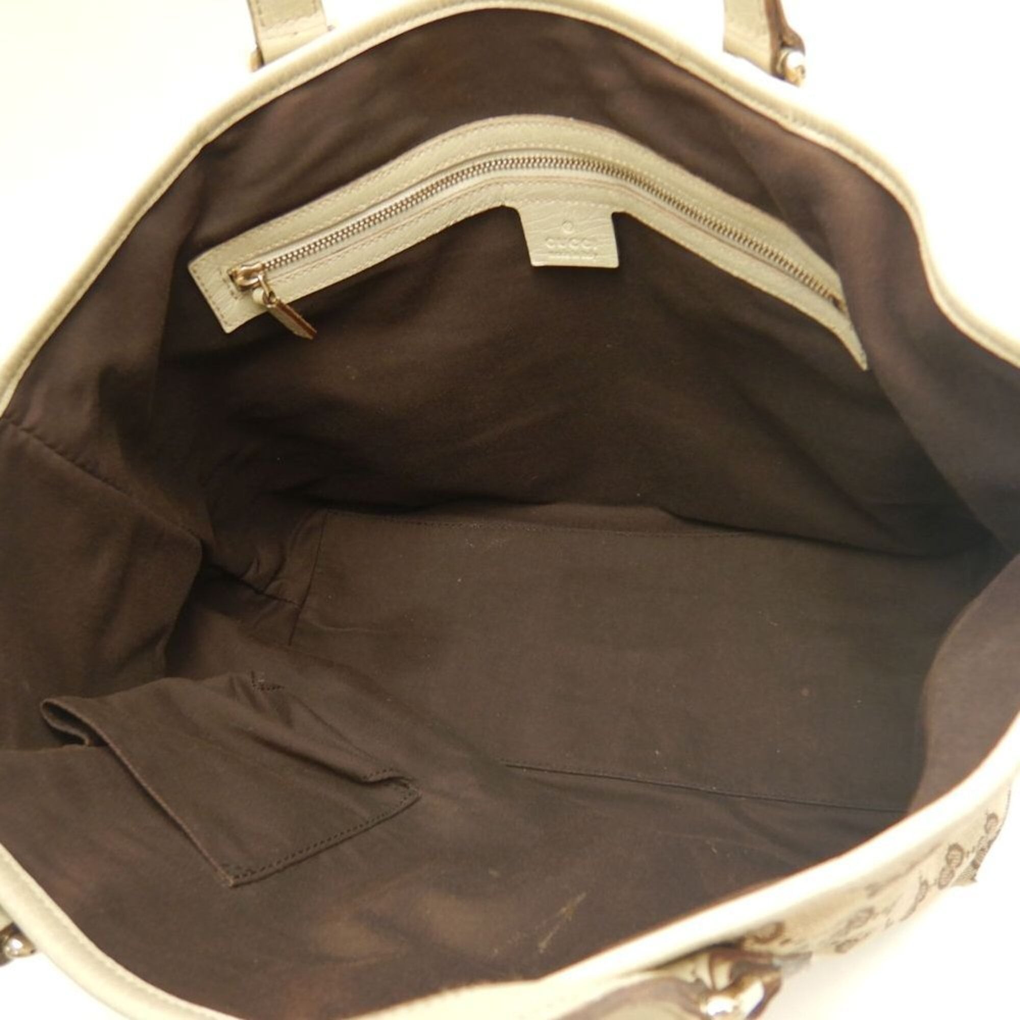 Gucci Beige Gg Canvas Tote Bag (Pre-Owned)