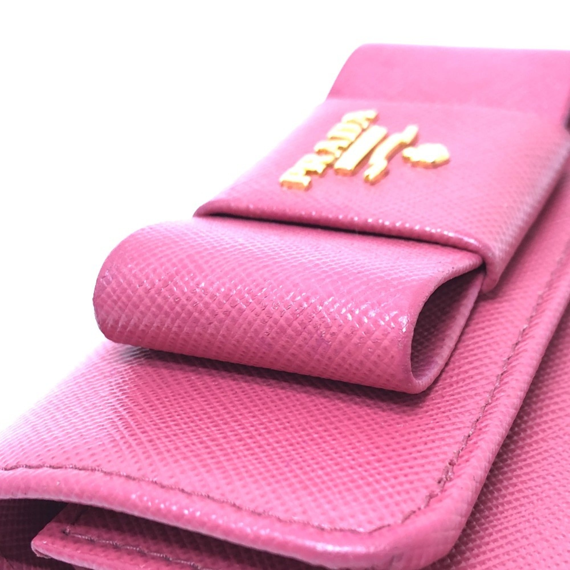 Prada Peonia Pink Saffiano Wallet (Tri-Fold) (Pre-Owned)