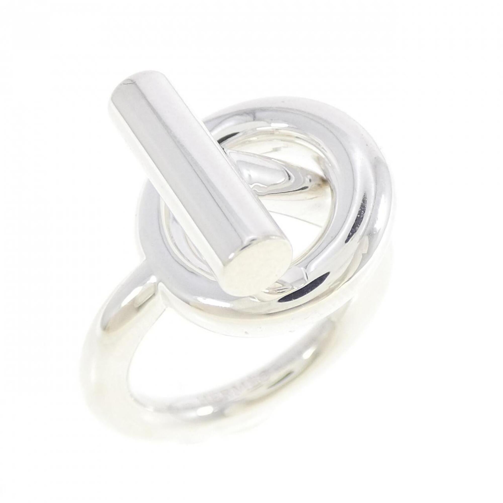 Hermes Silver 925 Band Ring (Pre-Owned)