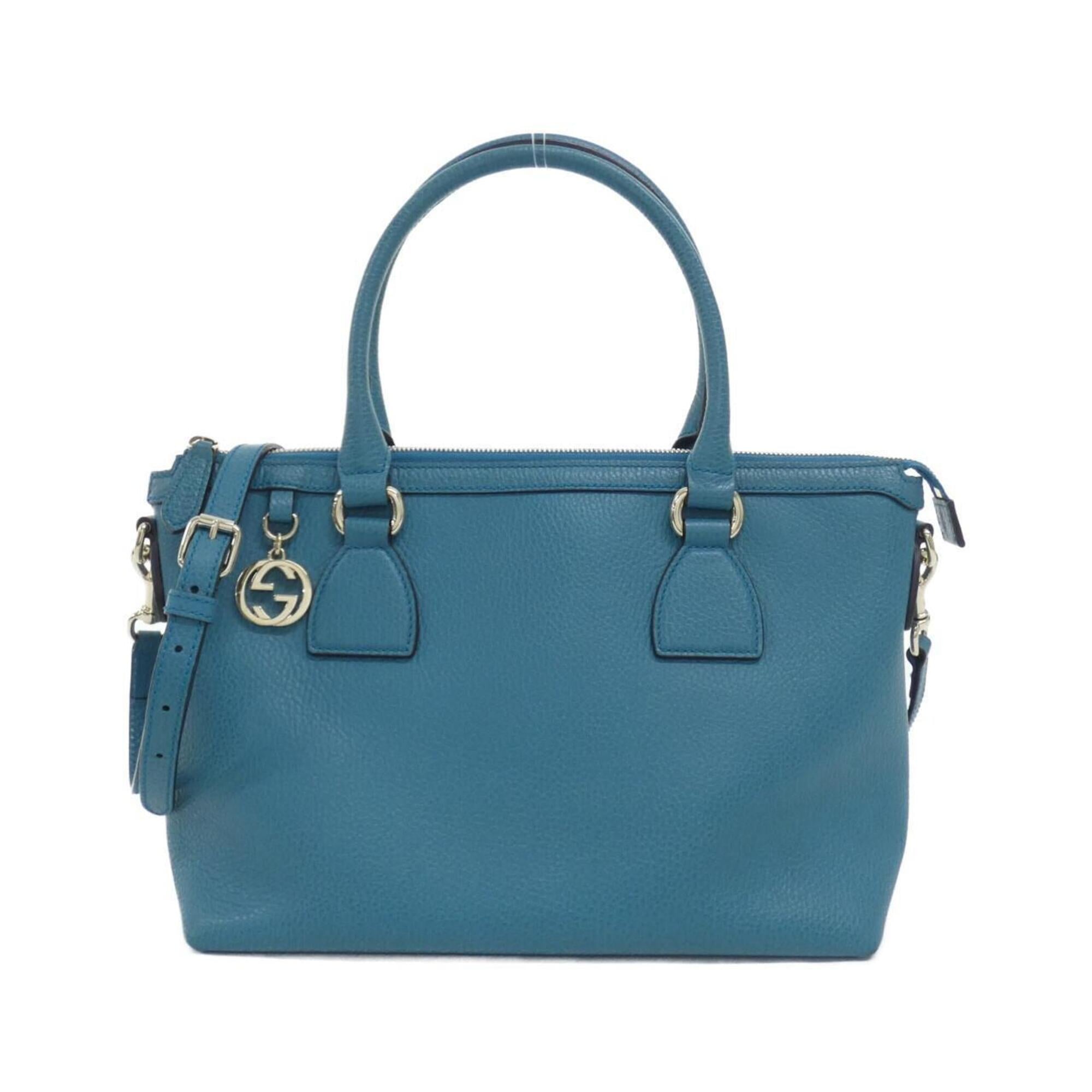 Gucci Light Blue Leather Handbag (Pre-Owned)