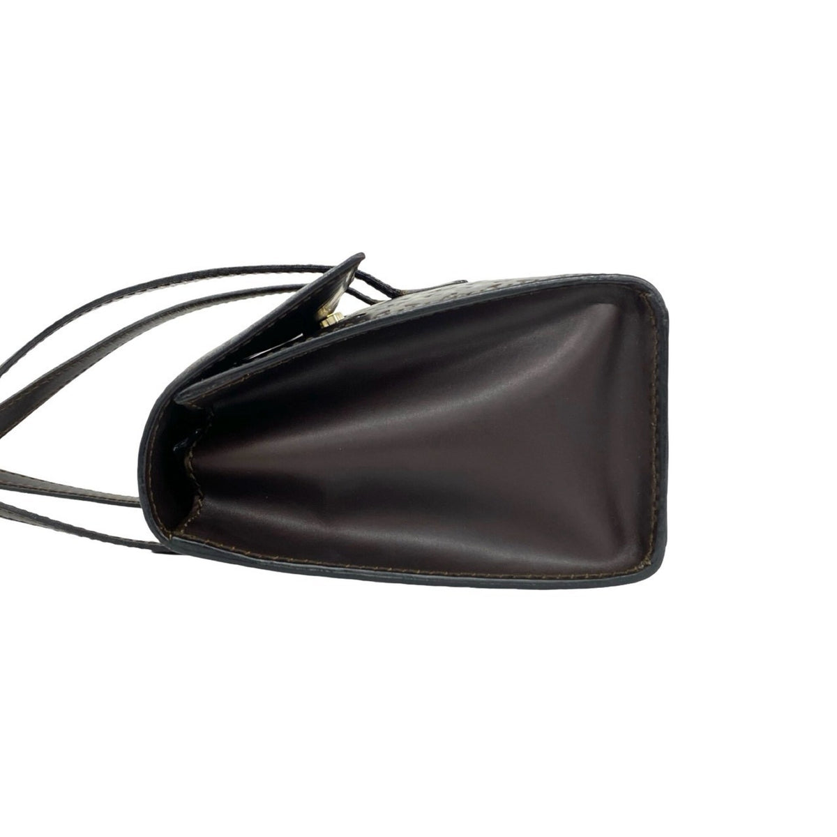 Celine Brown Leather Boston Bag Handbag (Pre-Owned)
